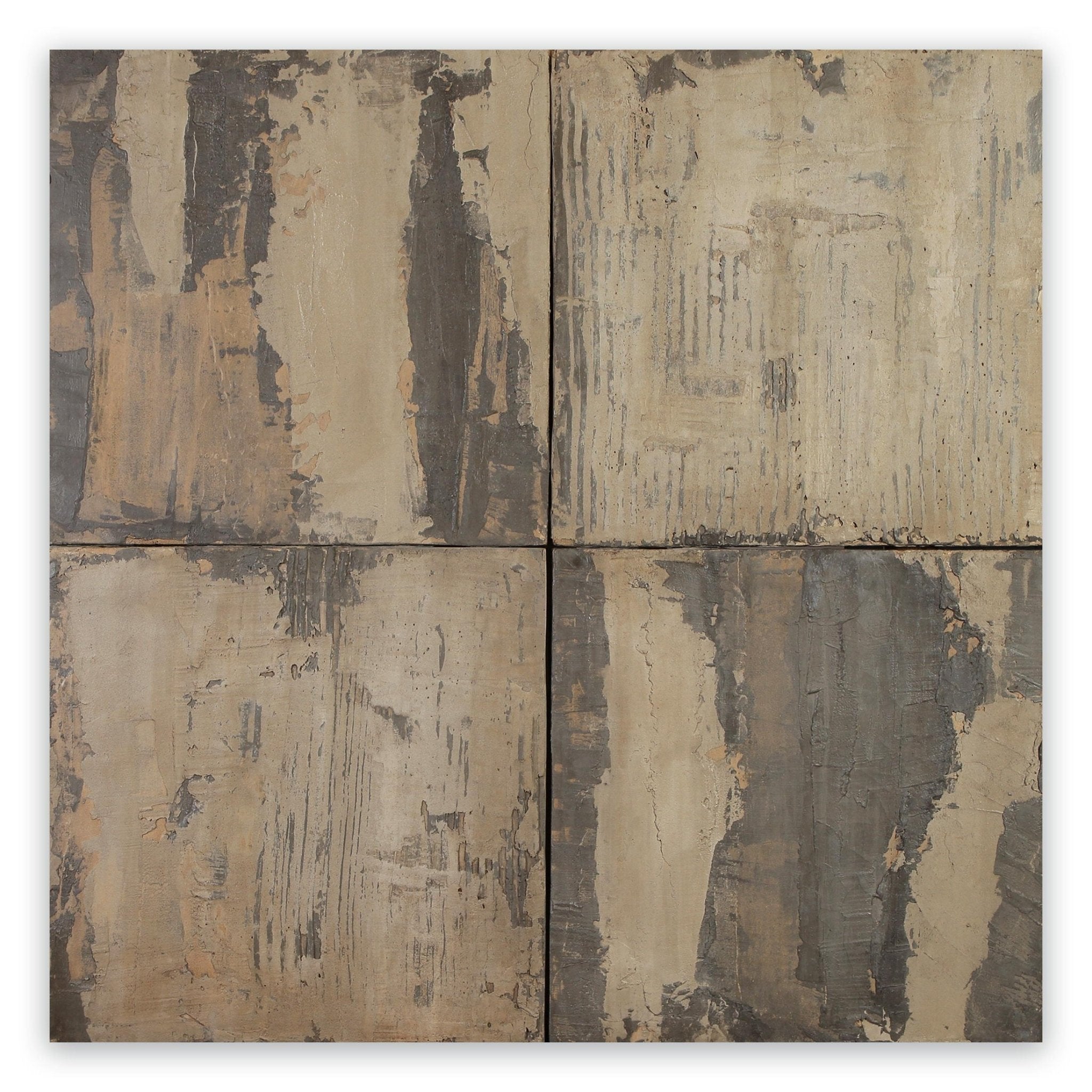 4 Carrés - Pierre Auville - Abstract Mixed Media - Ideelart