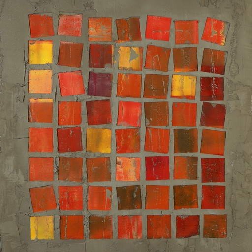 56 Squares - Pierre Auville - Abstract Mixed Media - Ideelart