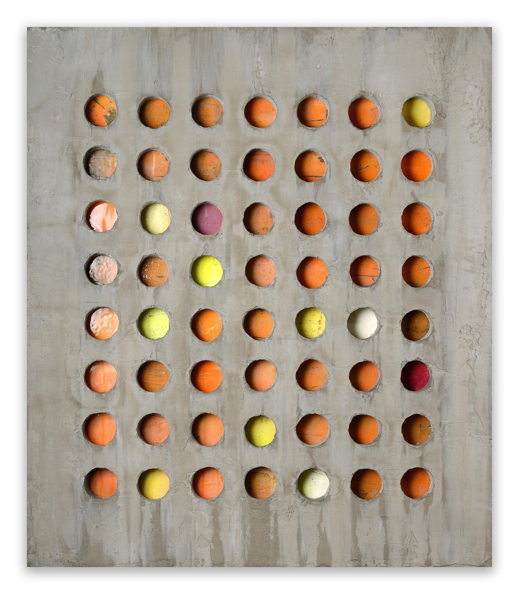 56 Circles - Pierre Auville - Abstract Mixed Media - Ideelart