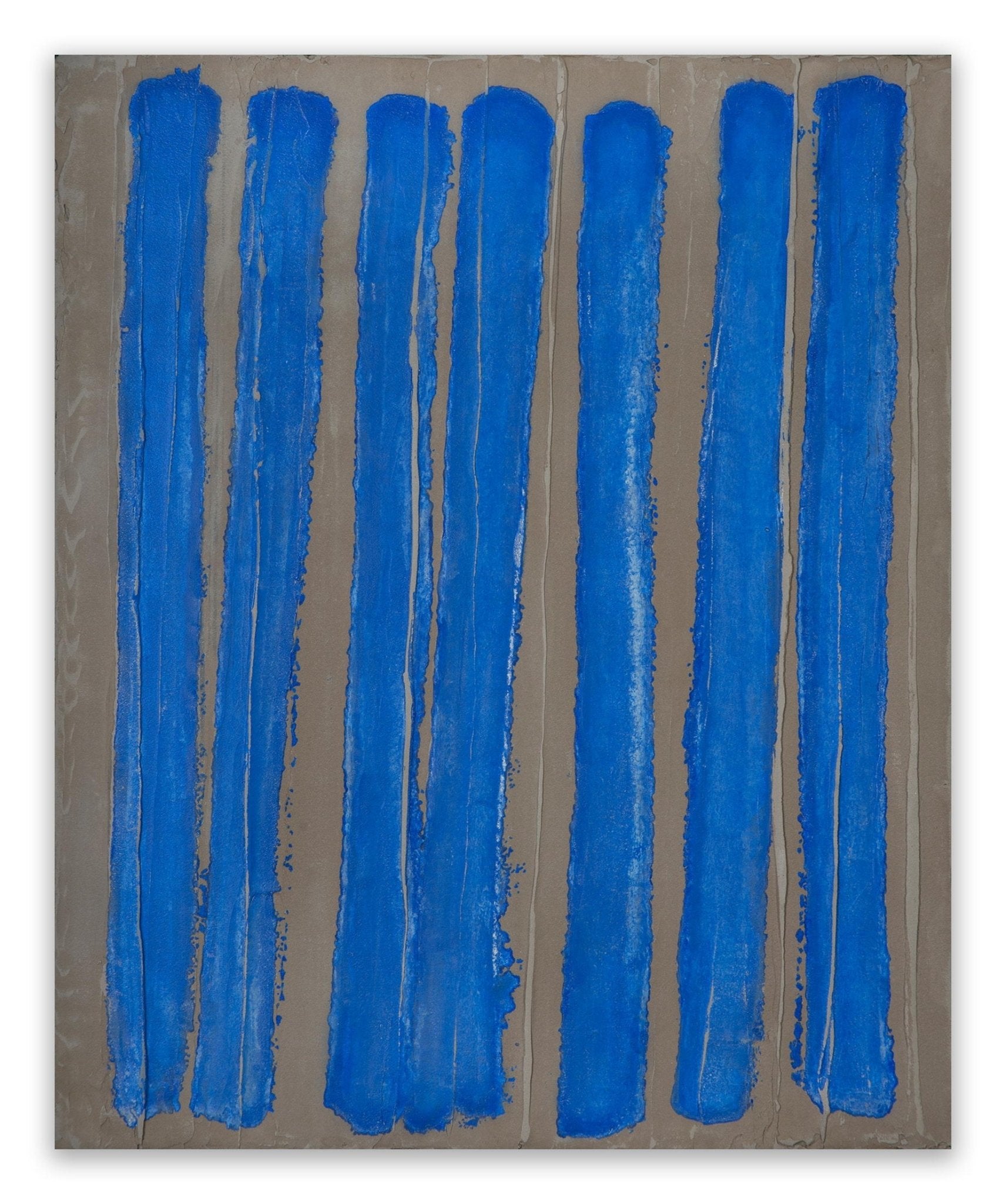 Blue Lines - Pierre Auville - Abstract Mixed Media - Ideelart