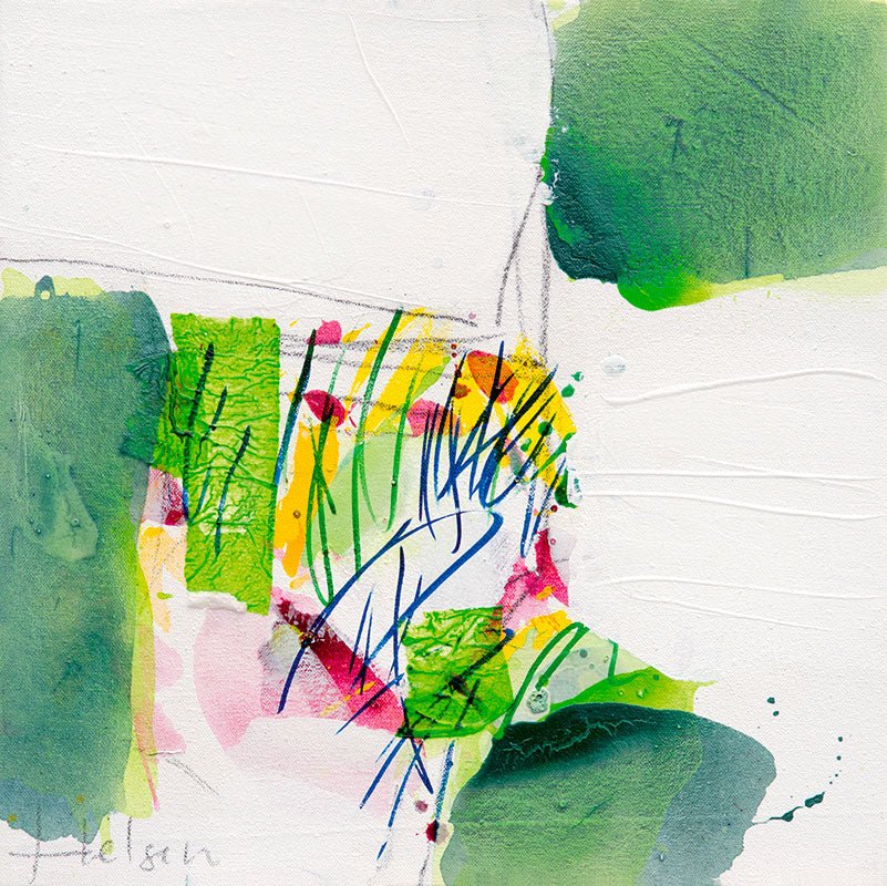 Little color gardening III - Greet Helsen - Abstract Painting - Ideelart