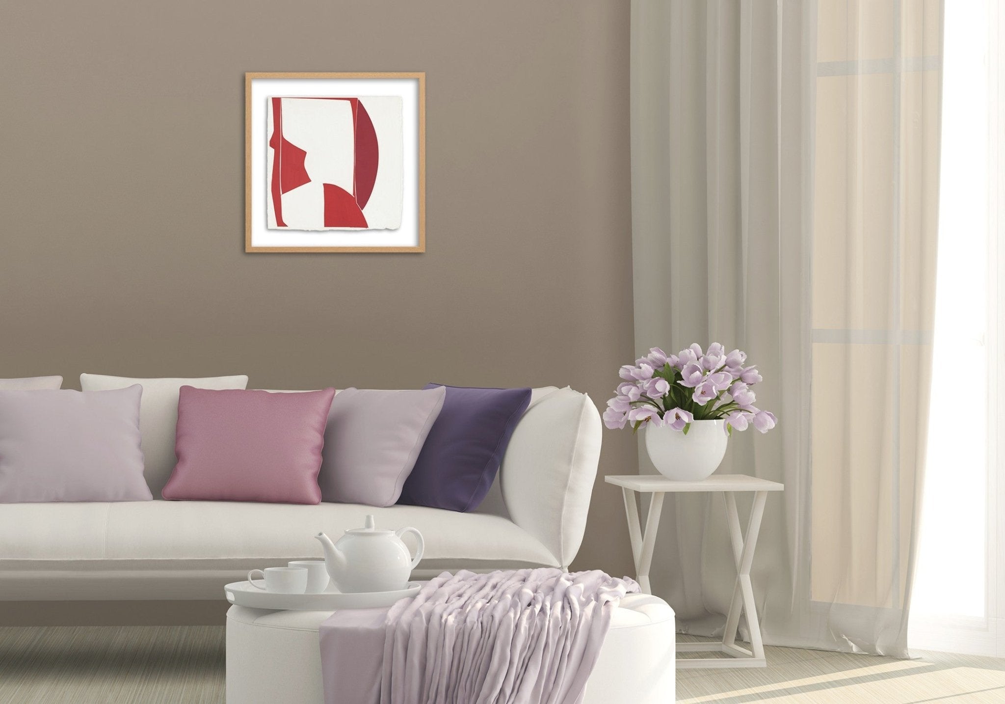 Covers 13 - Red - Joanne Freeman - Abstract Painting - Ideelart