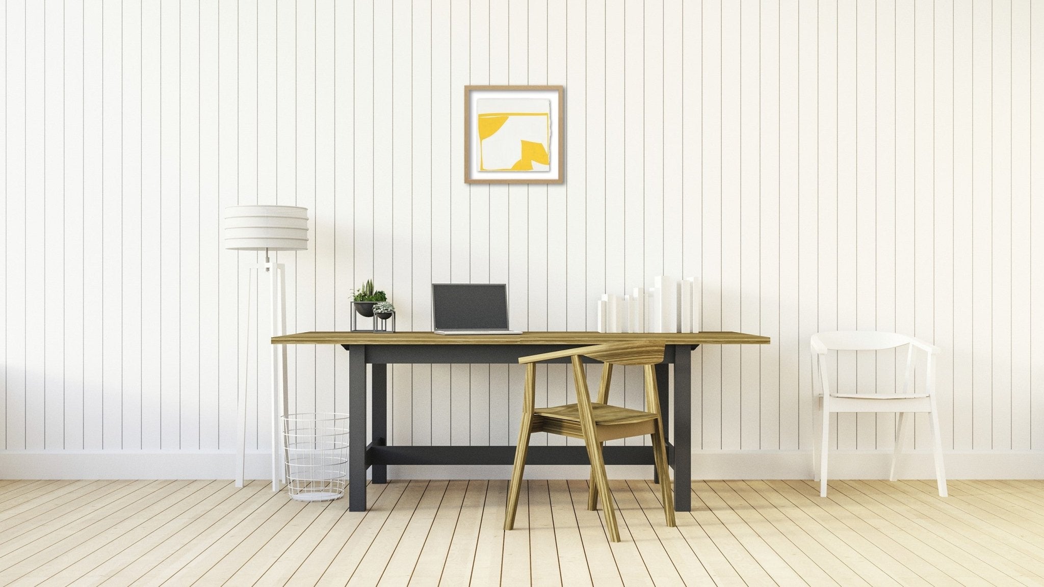 Covers 13 - Yellow B - Joanne Freeman - Abstract Painting - Ideelart