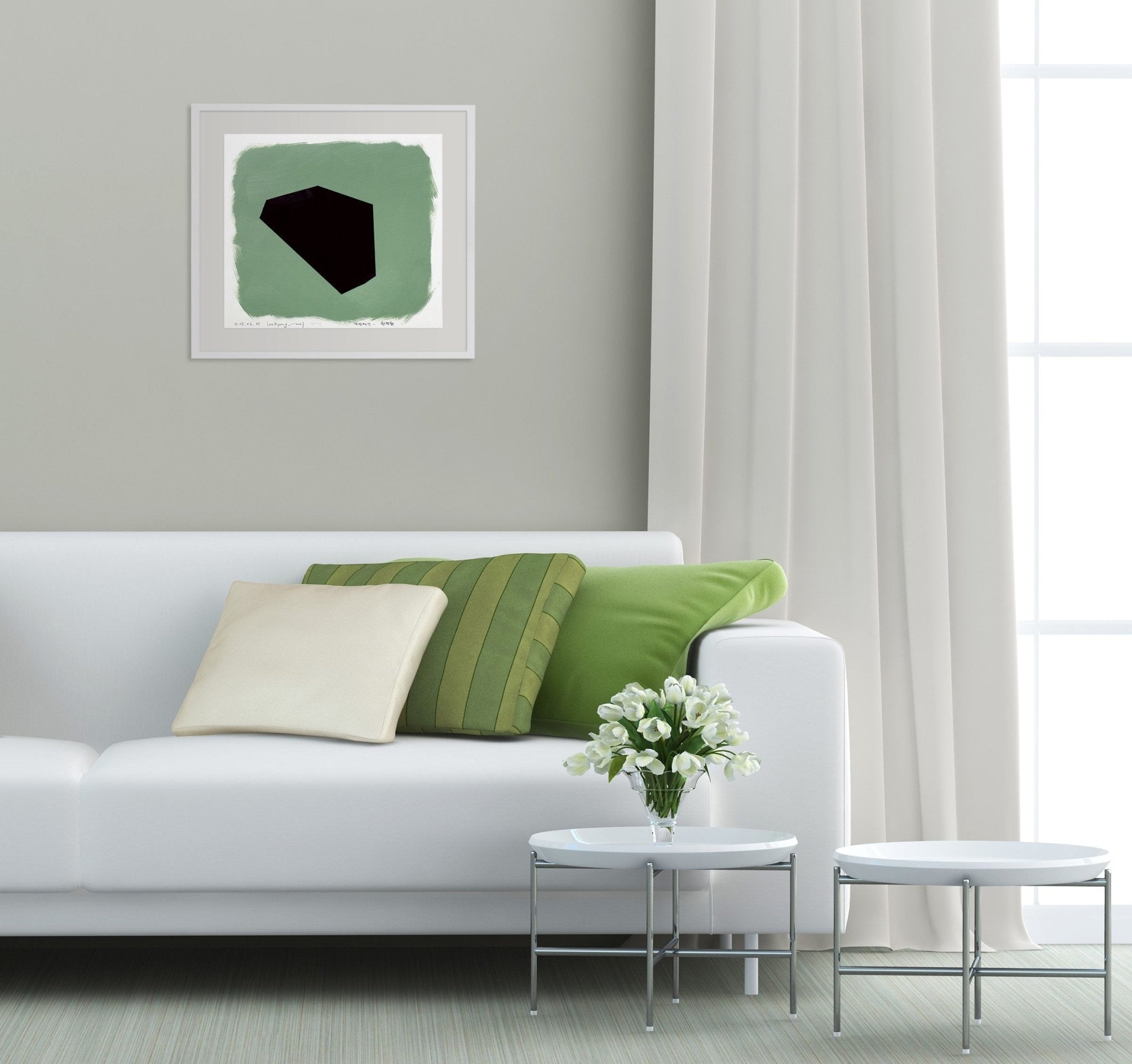 Eckige Masse_DR 002 - Kyong Lee - Abstract Painting - Ideelart