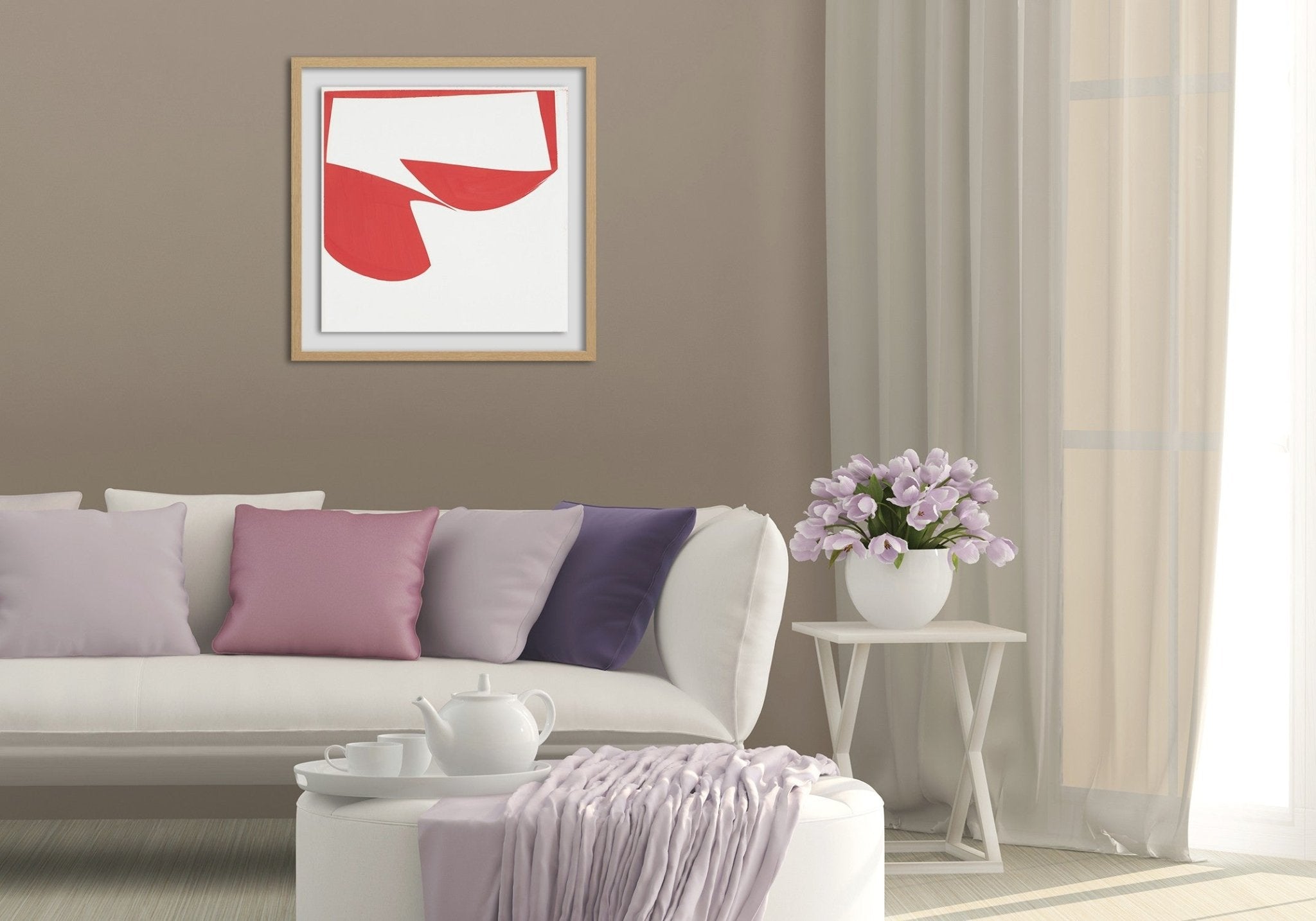 Covers 18 - Red B - Joanne Freeman - Abstract Painting - Ideelart