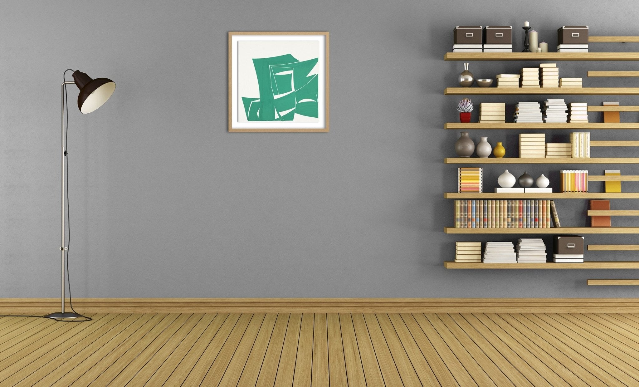 Covers 24 - Green B - Joanne Freeman - Abstract Painting - Ideelart