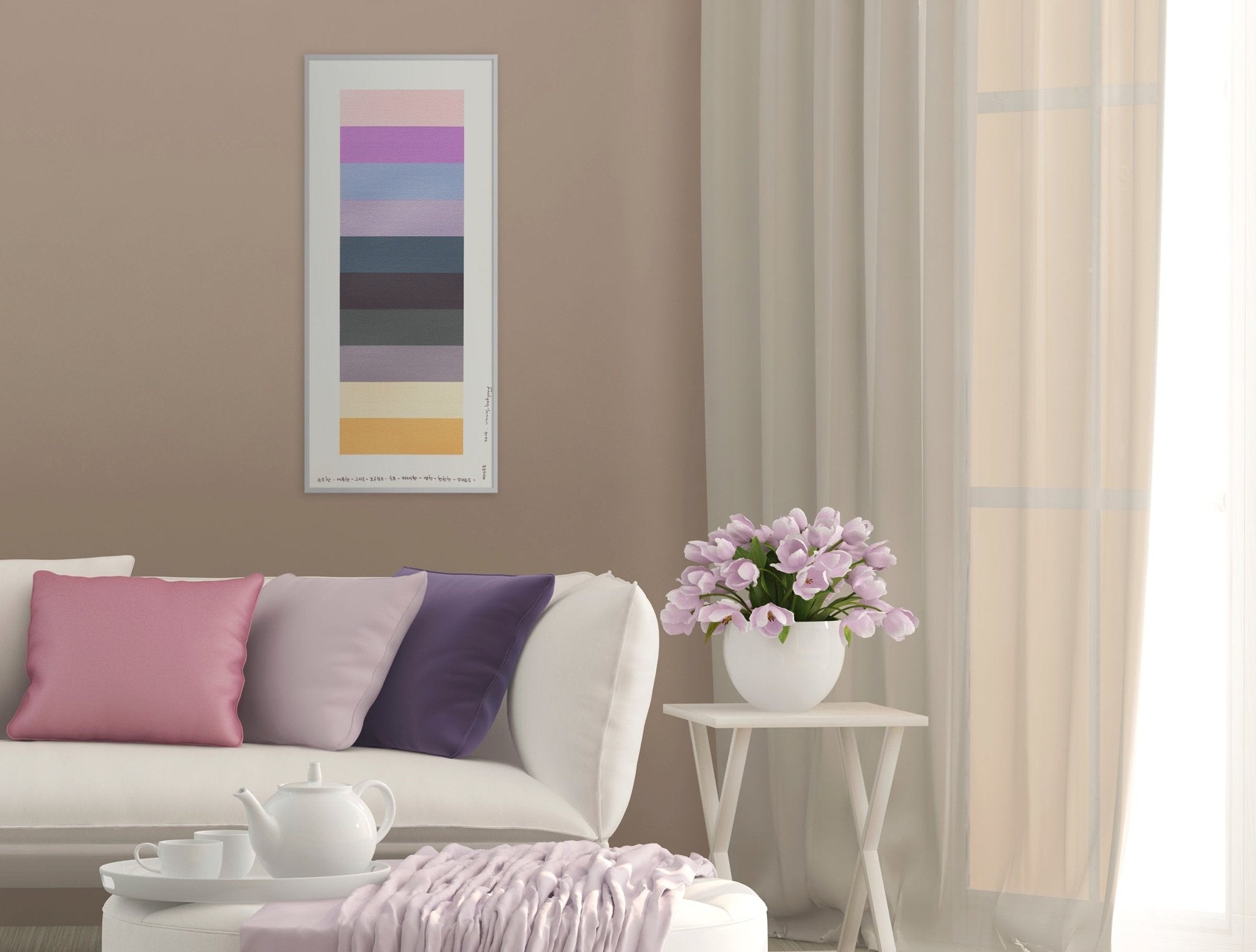 Emotional Color Chart 004 - Kyong Lee - Abstract Painting - Ideelart