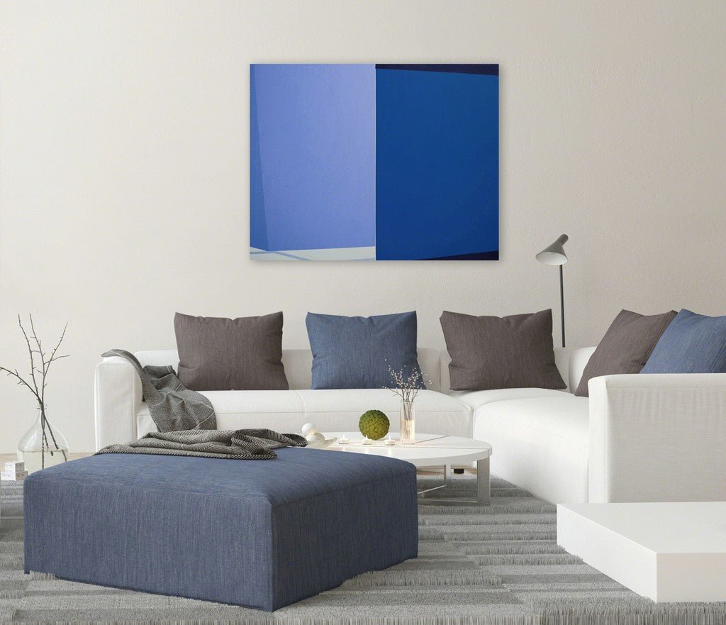 Intersect (Blue) - Macyn Bolt - Abstract Painting - Ideelart