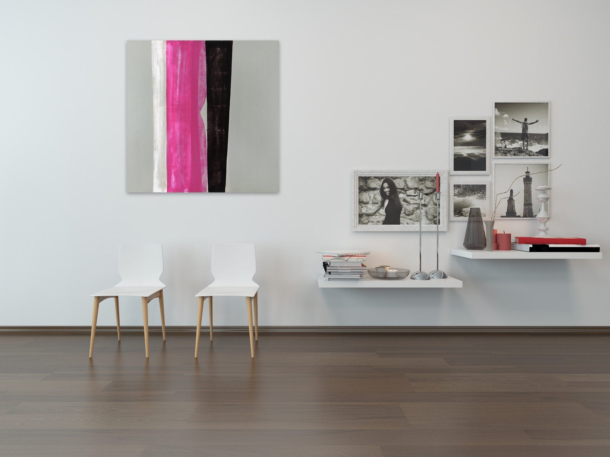 Pale White Light - Marcy Rosenblat - Abstract Painting - Ideelart