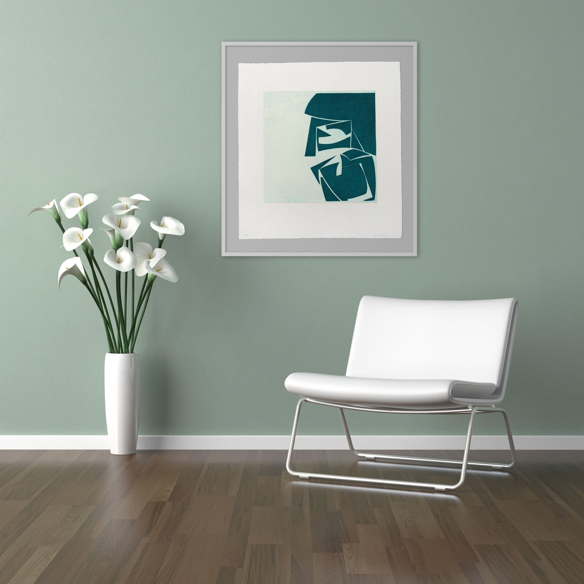 Covers 3 Viridian - Joanne Freeman - Abstract Prints - Ideelart