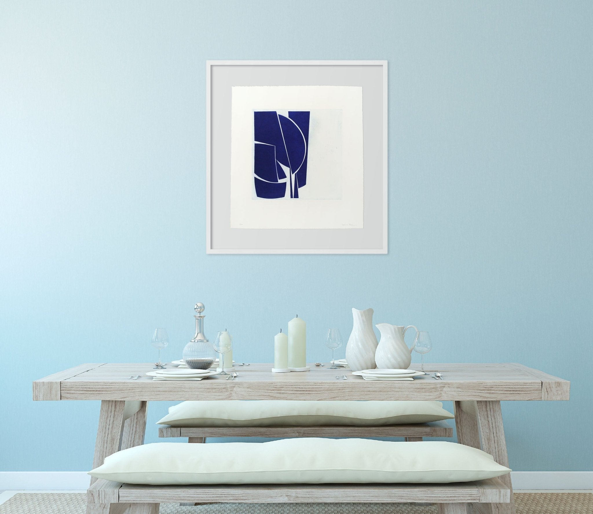 Covers 1 Ultramarine - Joanne Freeman - Abstract Prints - Ideelart