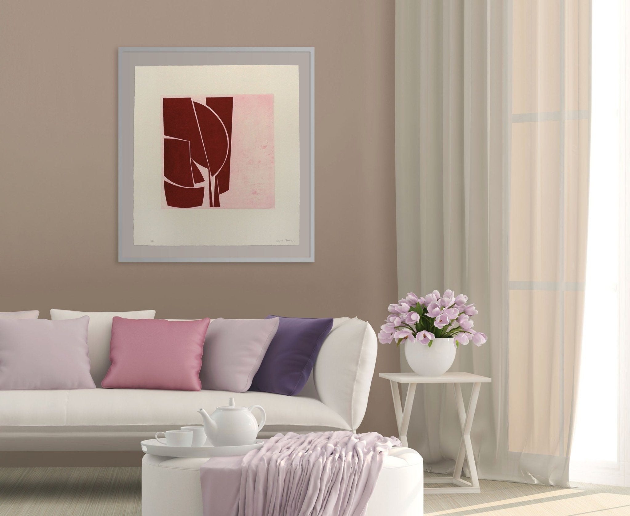 Covers 1 Red - Joanne Freeman - Abstract Prints - Ideelart