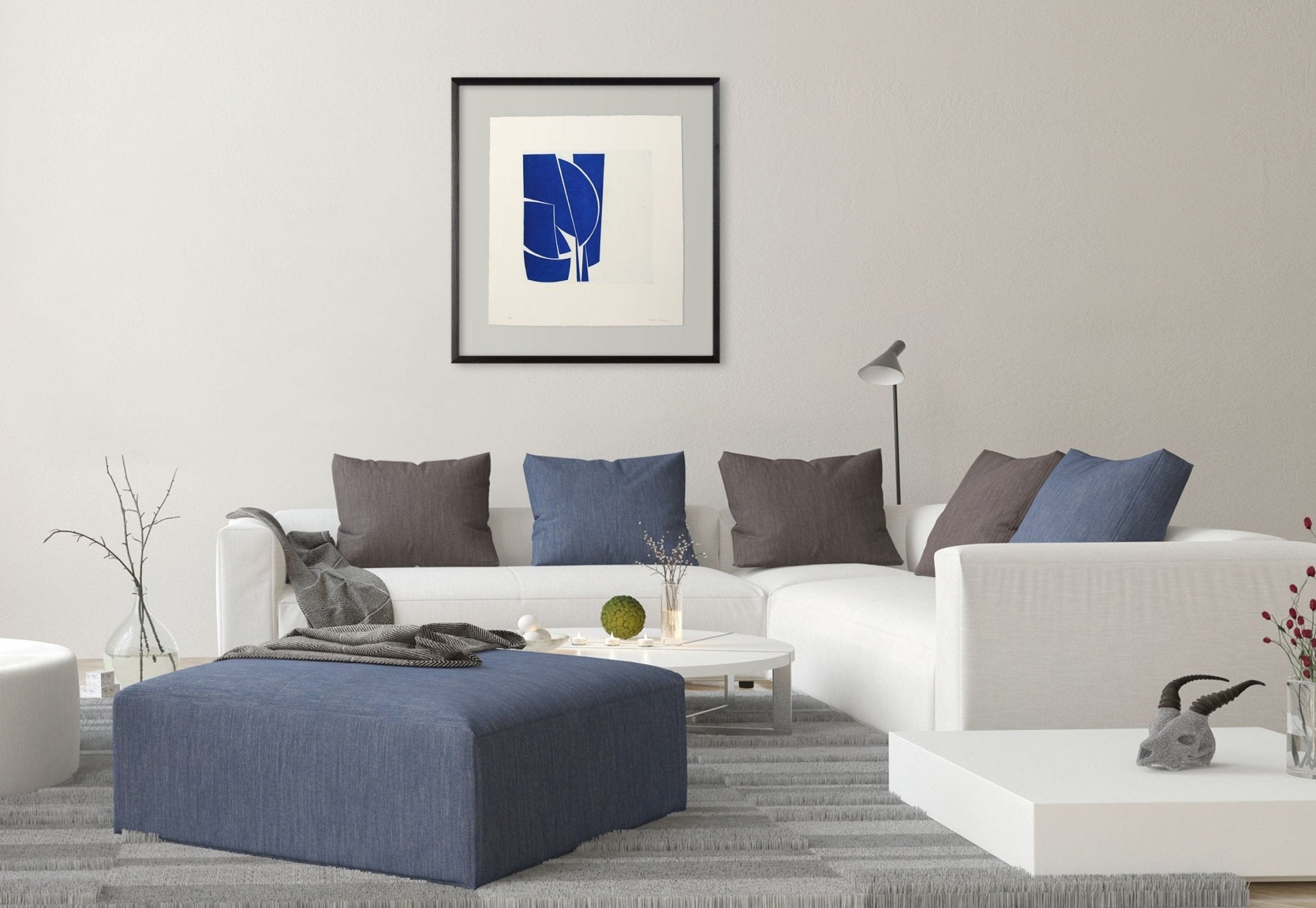 Covers 1 Cobalt - Joanne Freeman - Abstract Prints - Ideelart