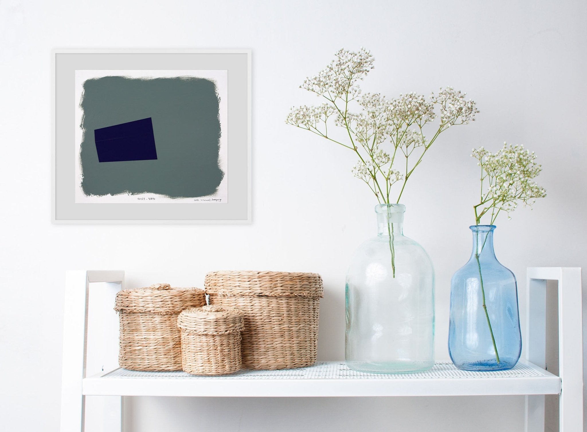 Eckige Masse 045 - Kyong Lee - Abstract Painting - Ideelart