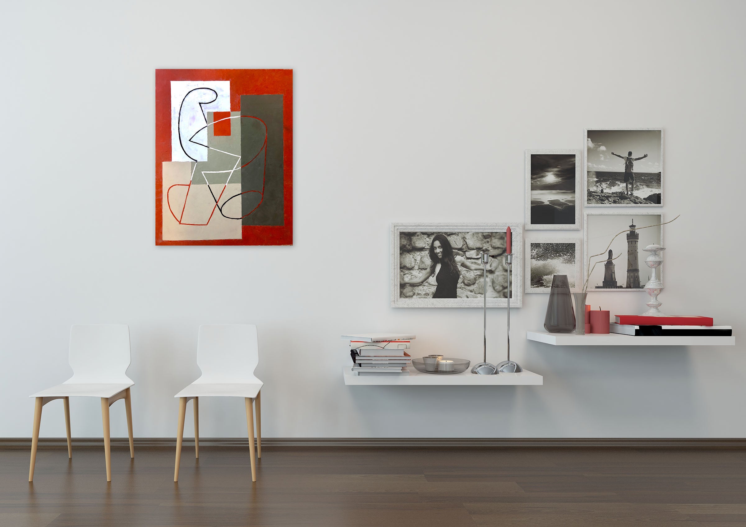 Breaking Contour (Red Square) II