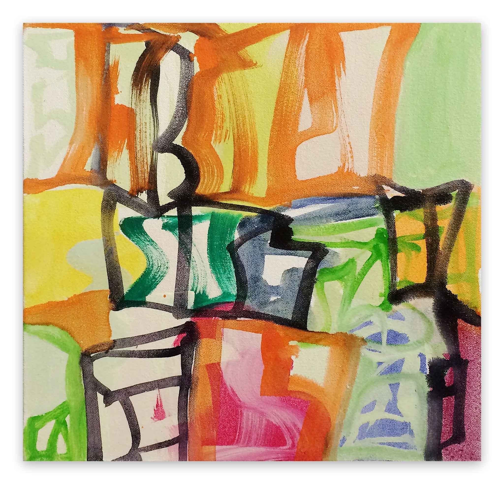 Capital B - Melissa Meyer - Abstract Painting - Ideelart