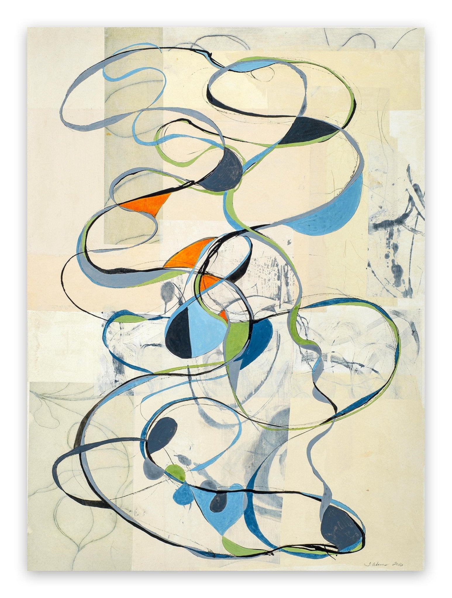 Music is a Means of Rapid Transportation - Tracey Adams - Abstract Painting - Ideelart