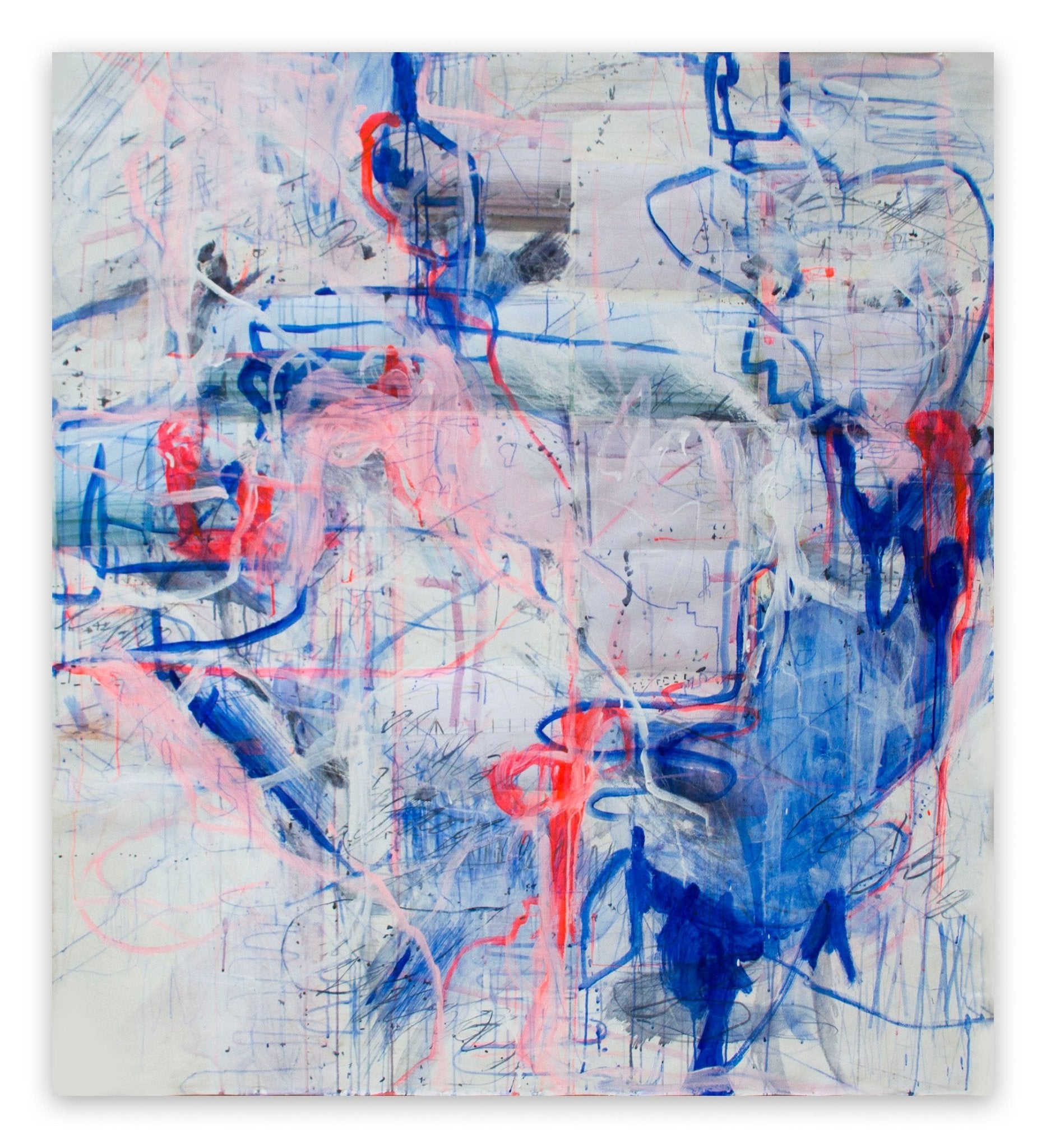 Hindu Divinities in a White Bed - Macha Poynder - Abstract Painting - Ideelart