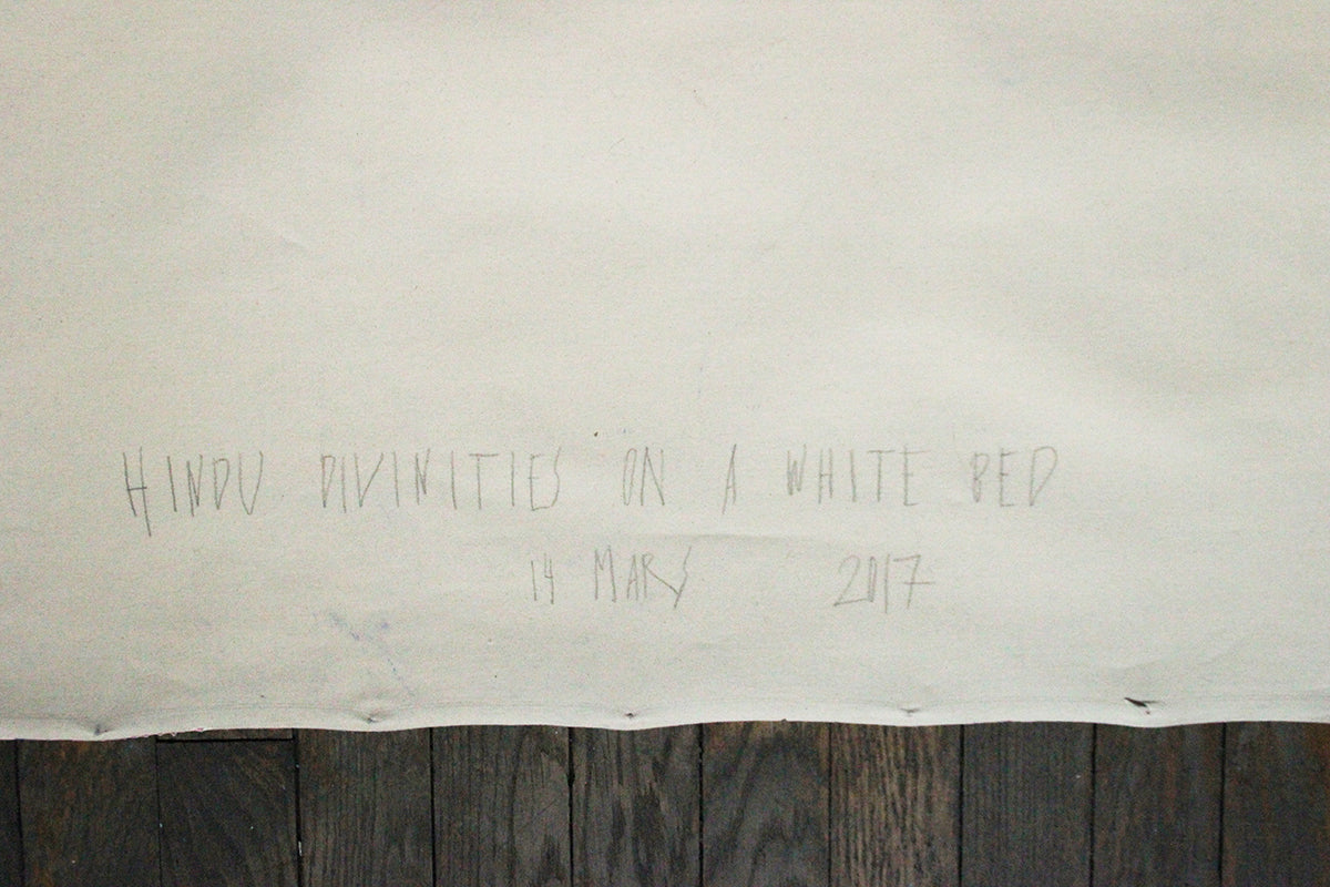 Hindu Divinities in a White Bed