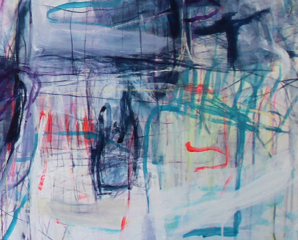 He Was Saying Don't Give Up - Macha Poynder - Abstract Painting - Ideelart