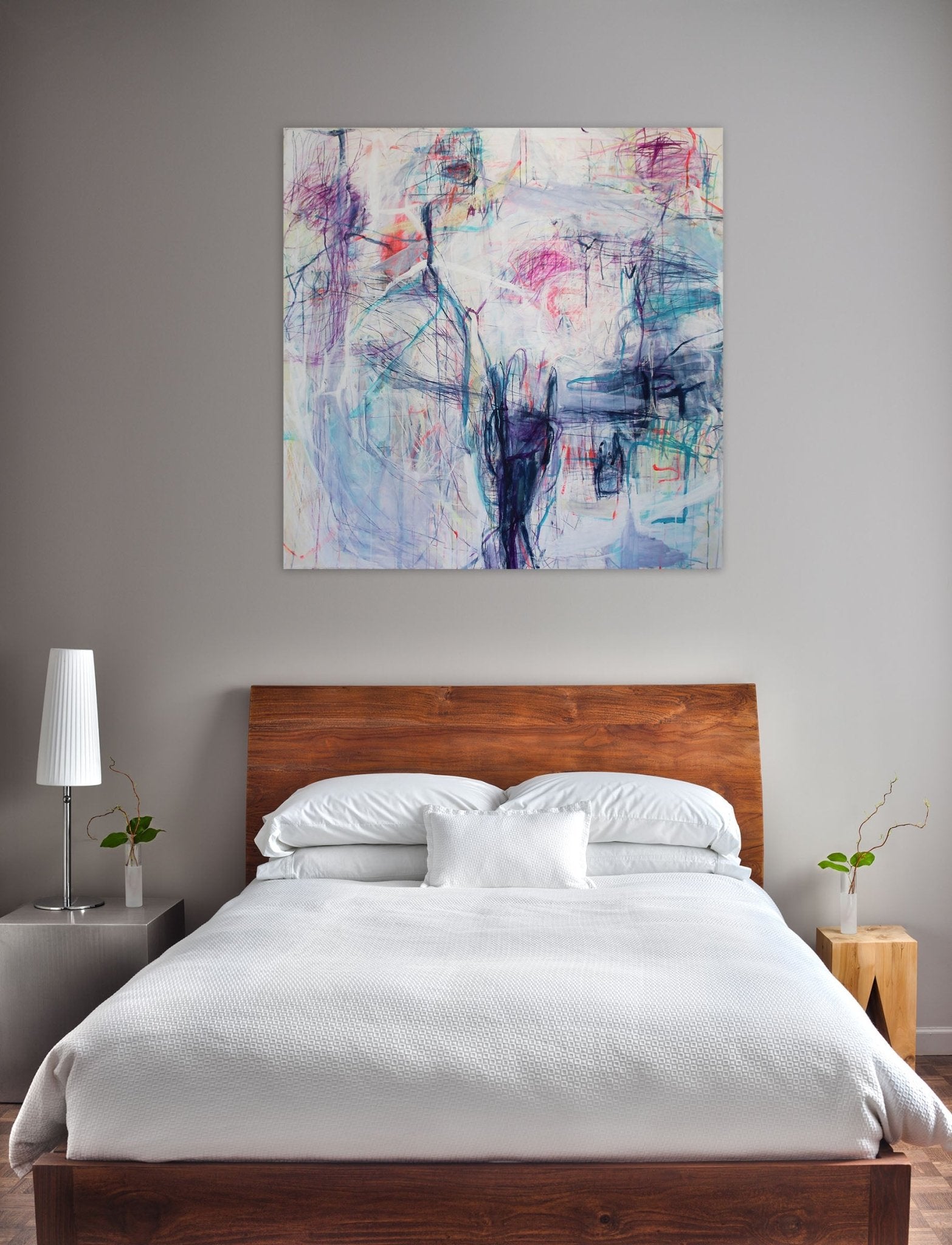 He Was Saying Don't Give Up - Macha Poynder - Abstract Painting - Ideelart