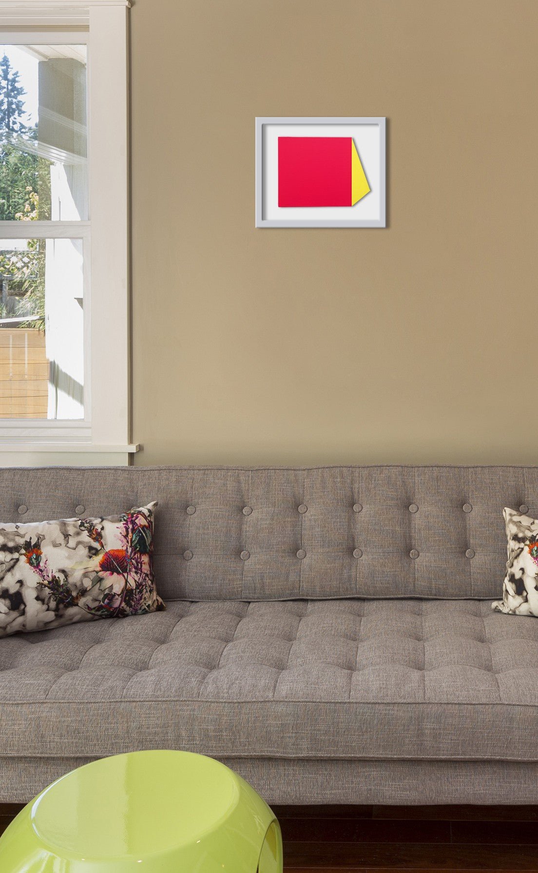 Rope (red and yellow) - Brent Hallard - Abstract Painting - Ideelart