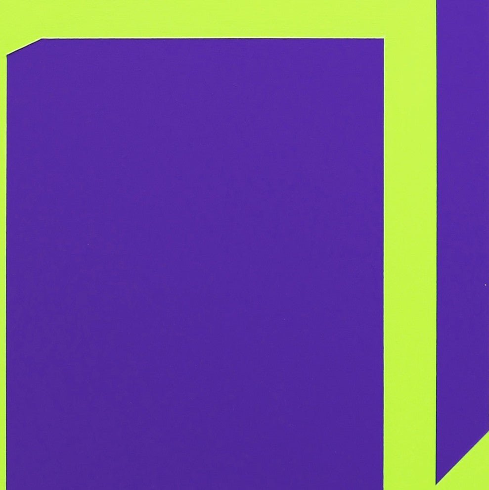 Double Stitch (purple and green) - Brent Hallard - Abstract Painting - Ideelart