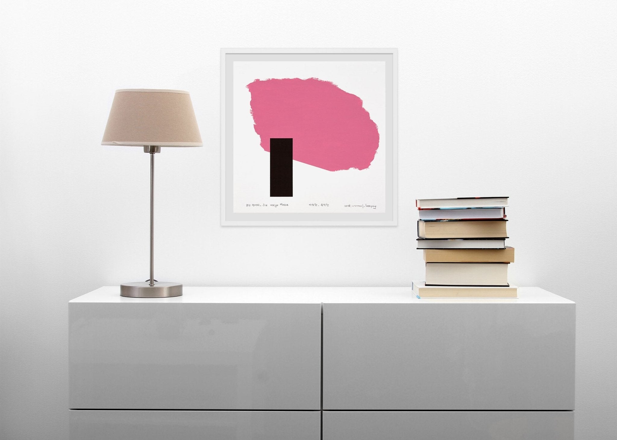 Eckige Masse 058 - Kyong Lee - Abstract Painting - Ideelart