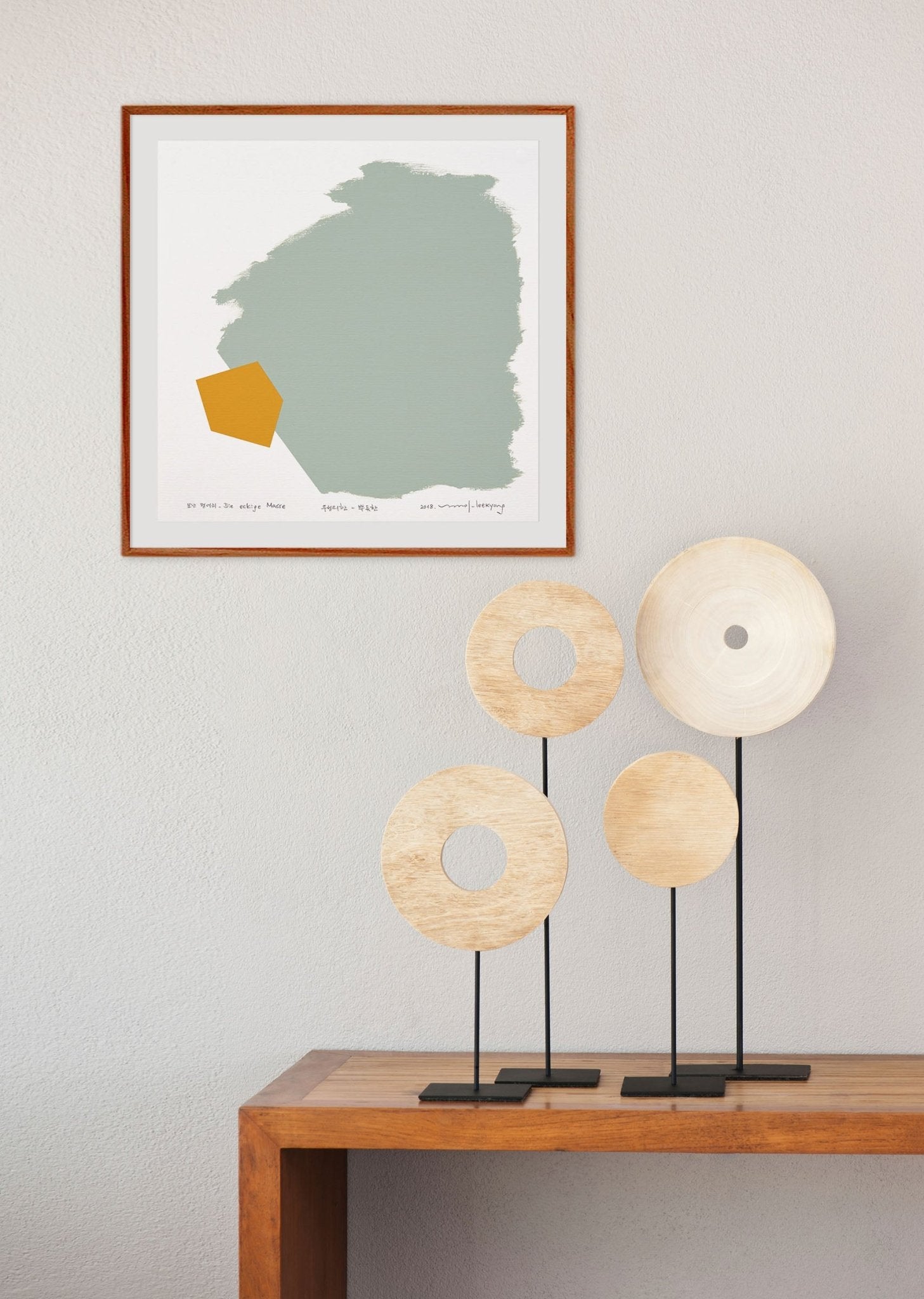 Eckige Masse 061 - Kyong Lee - Abstract Painting - Ideelart