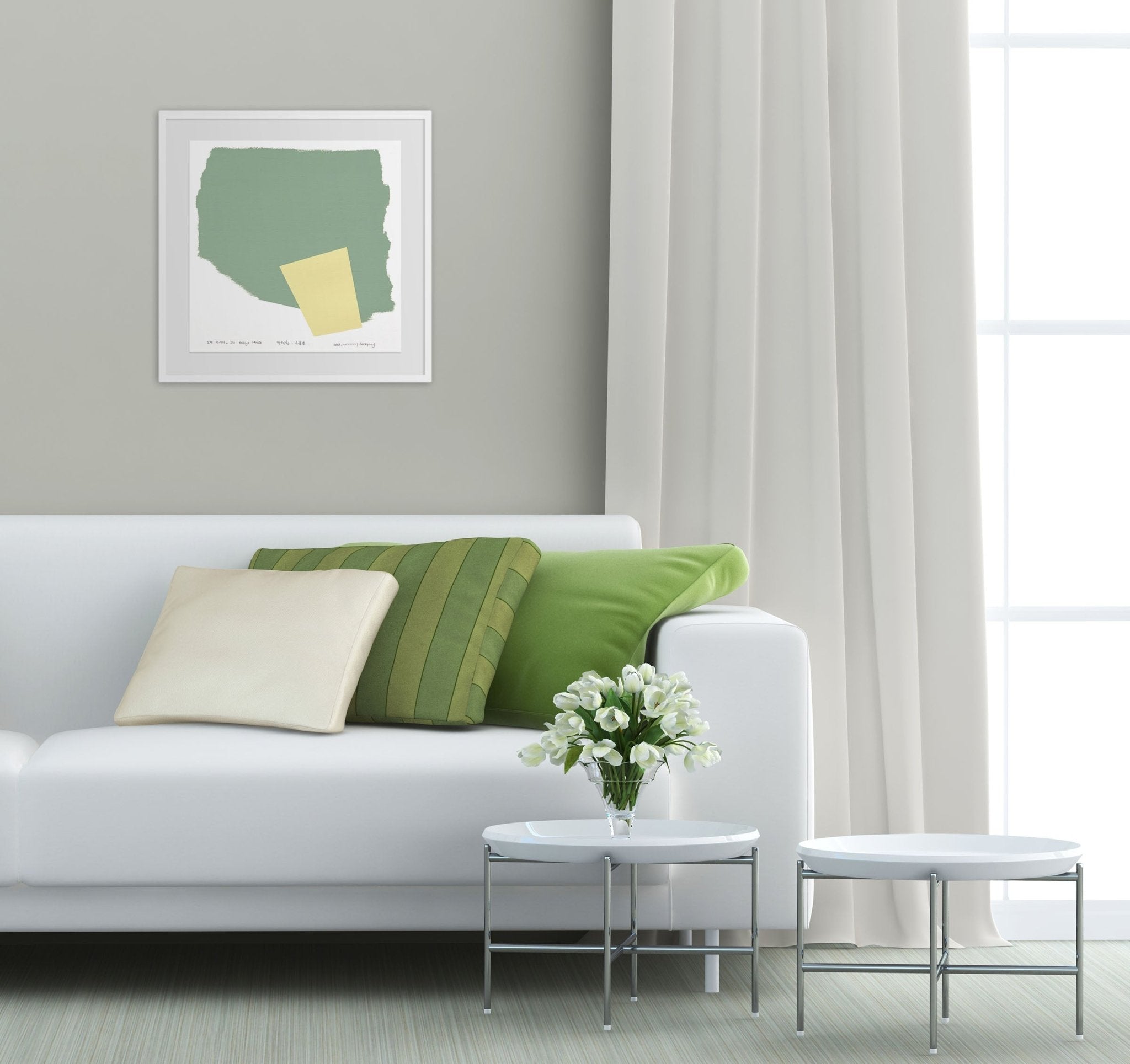 Eckige Masse 062 - Kyong Lee - Abstract Painting - Ideelart