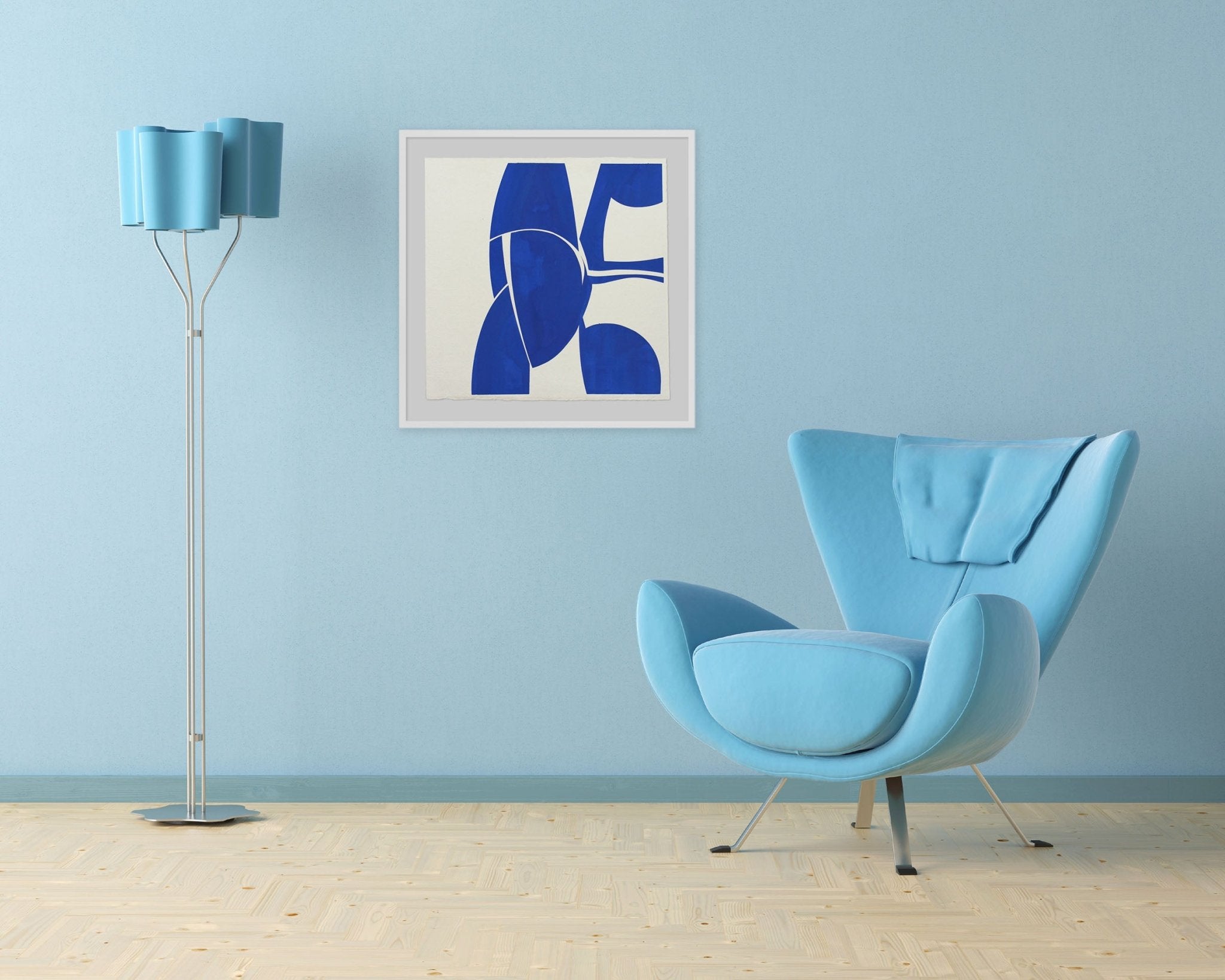 Covers 24 Blue Summer AA - Joanne Freeman - Abstract Painting - Ideelart