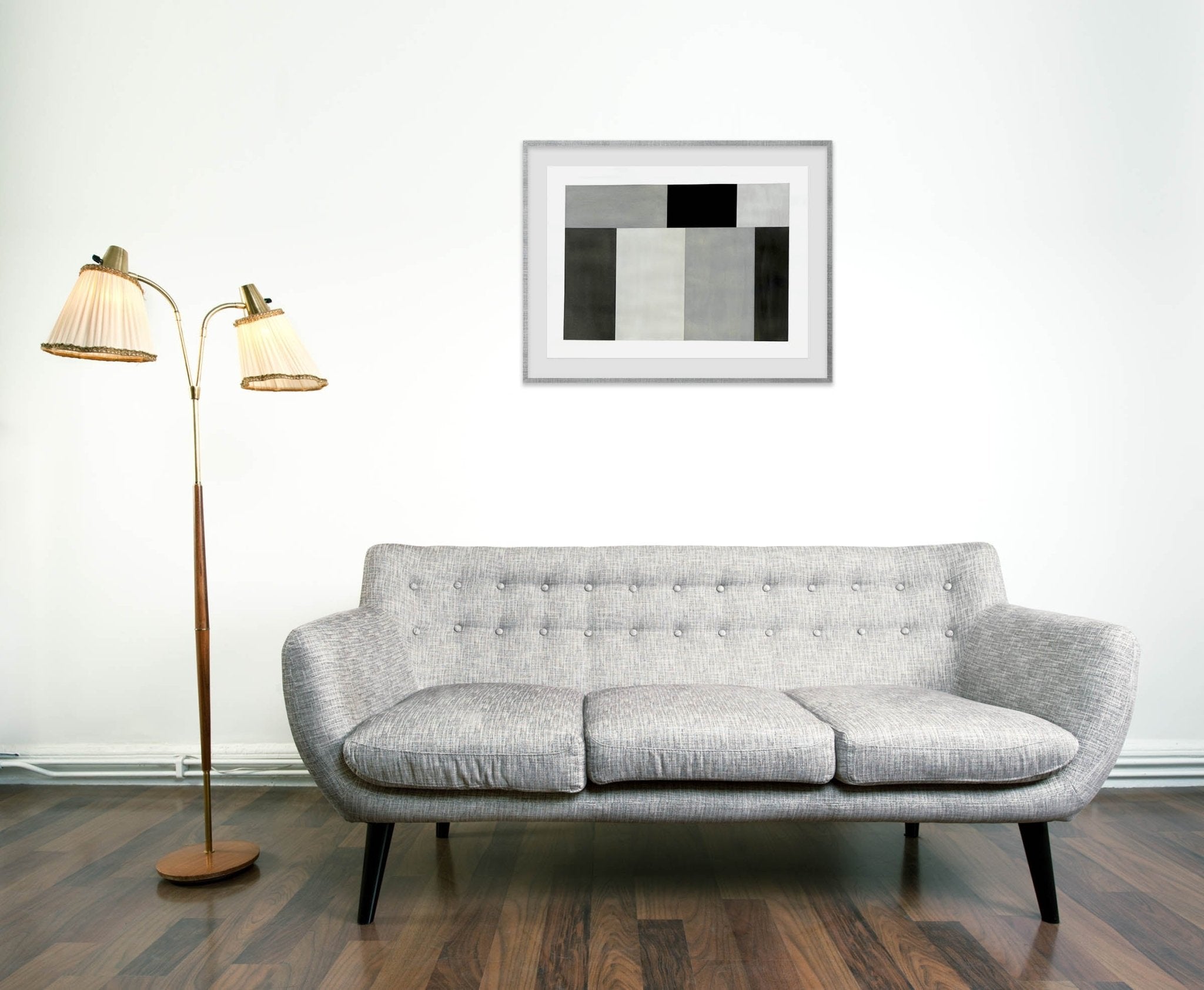 Test Pattern 6 (Grey study) - Tom McGlynn - Abstract Painting - Ideelart