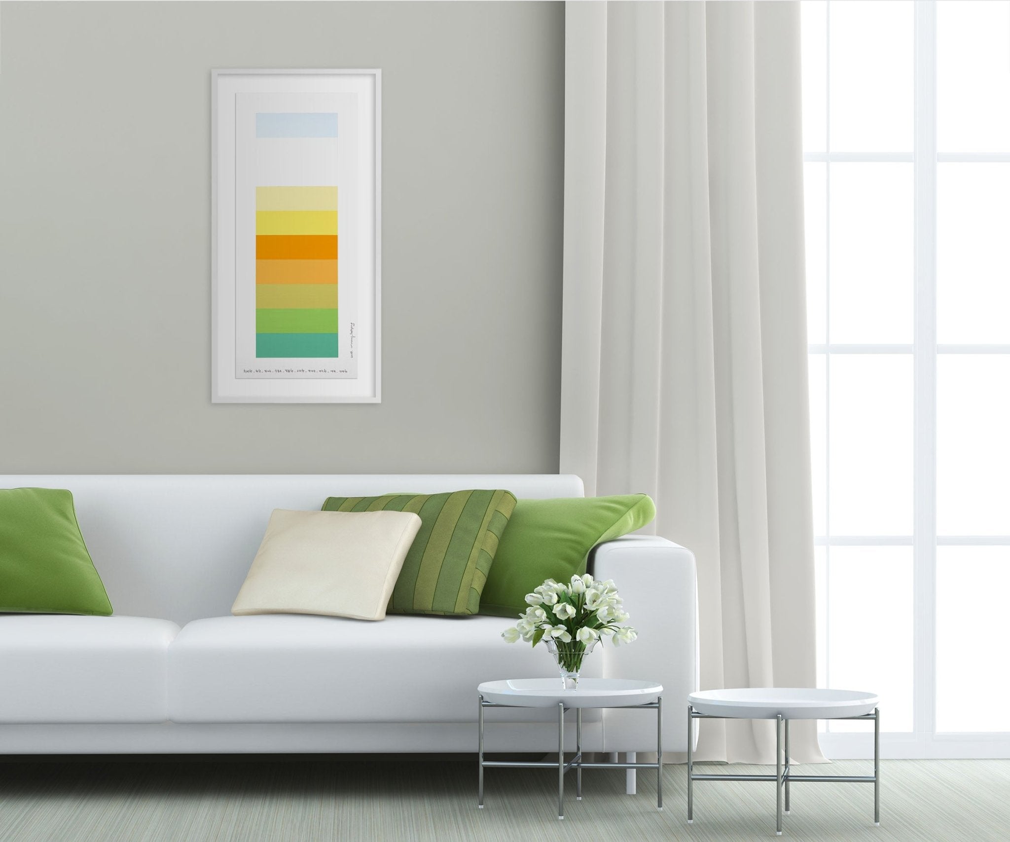 Emotional Color Chart 100 - Kyong Lee - Abstract Painting - Ideelart