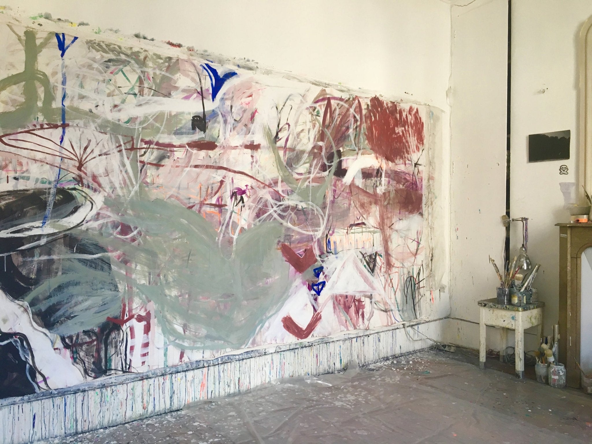 I Will Meet You Between the Cacti Garden and Luna Vista Road - Macha Poynder - Abstract Painting - Ideelart