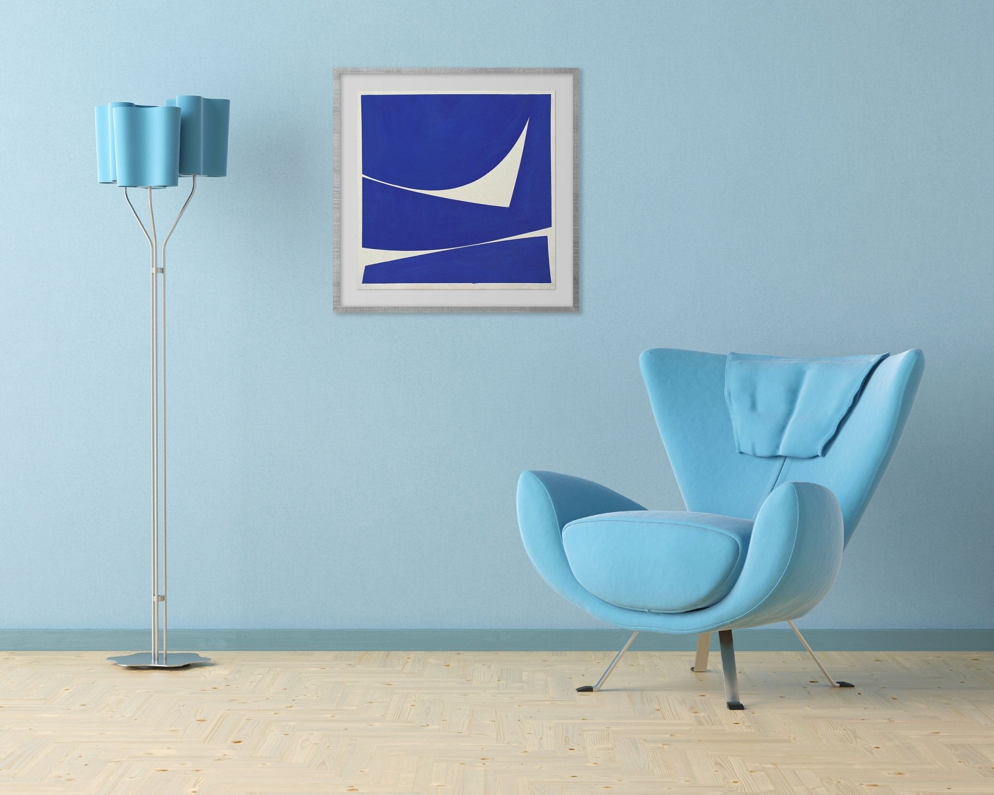 Covers 24 Blue C Summer - Joanne Freeman - Abstract Painting - Ideelart