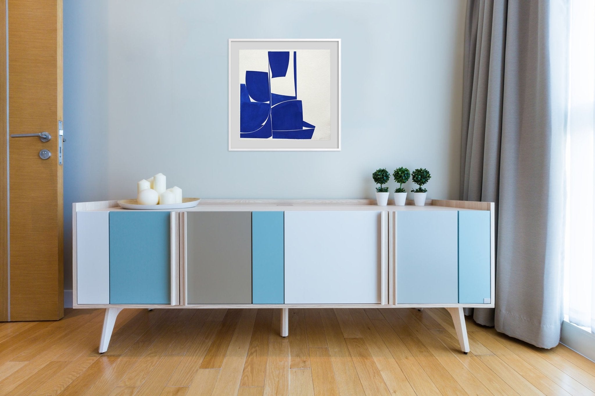 Covers 24 Blue I Summer - Joanne Freeman - Abstract Painting - Ideelart