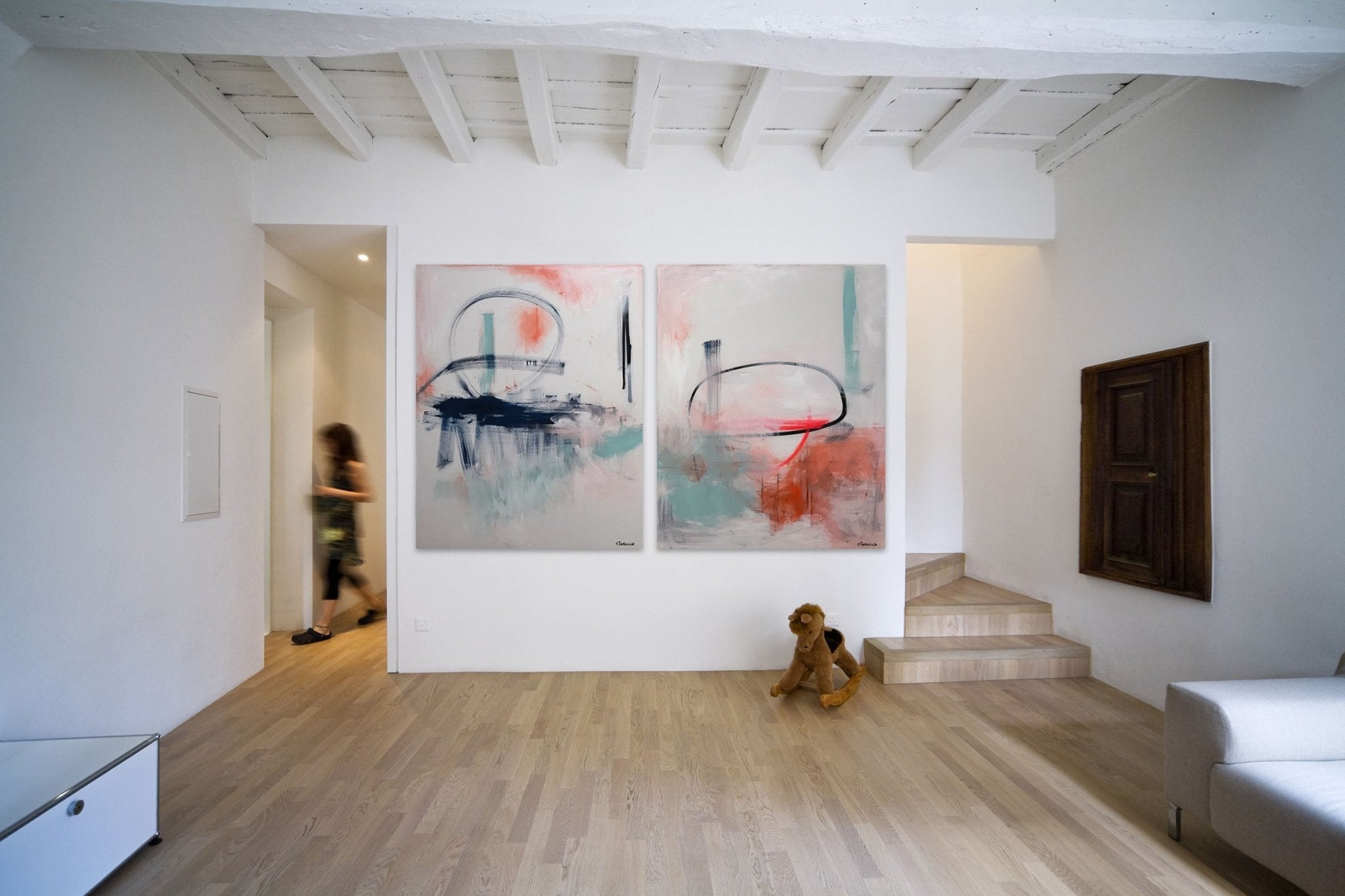 Future Diptych - Tommaso Fattovich - Abstract Painting - Ideelart