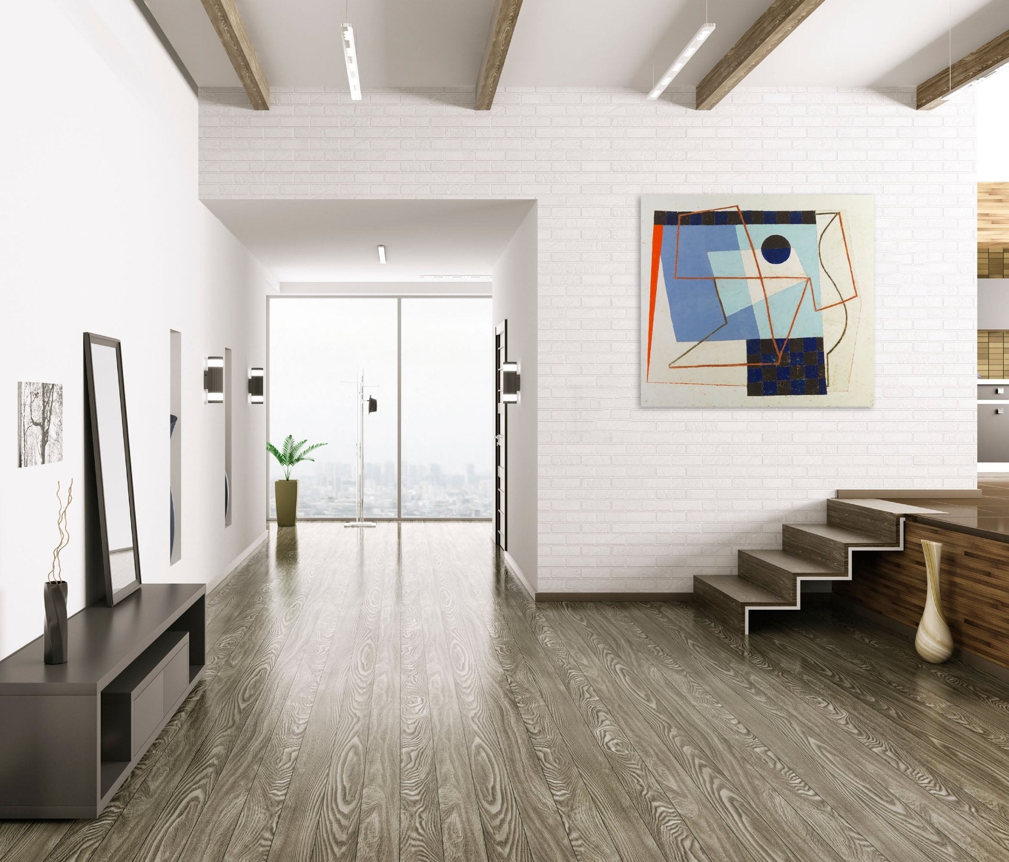 Sonar Blue III - Jeremy Annear - Abstract Painting - Ideelart