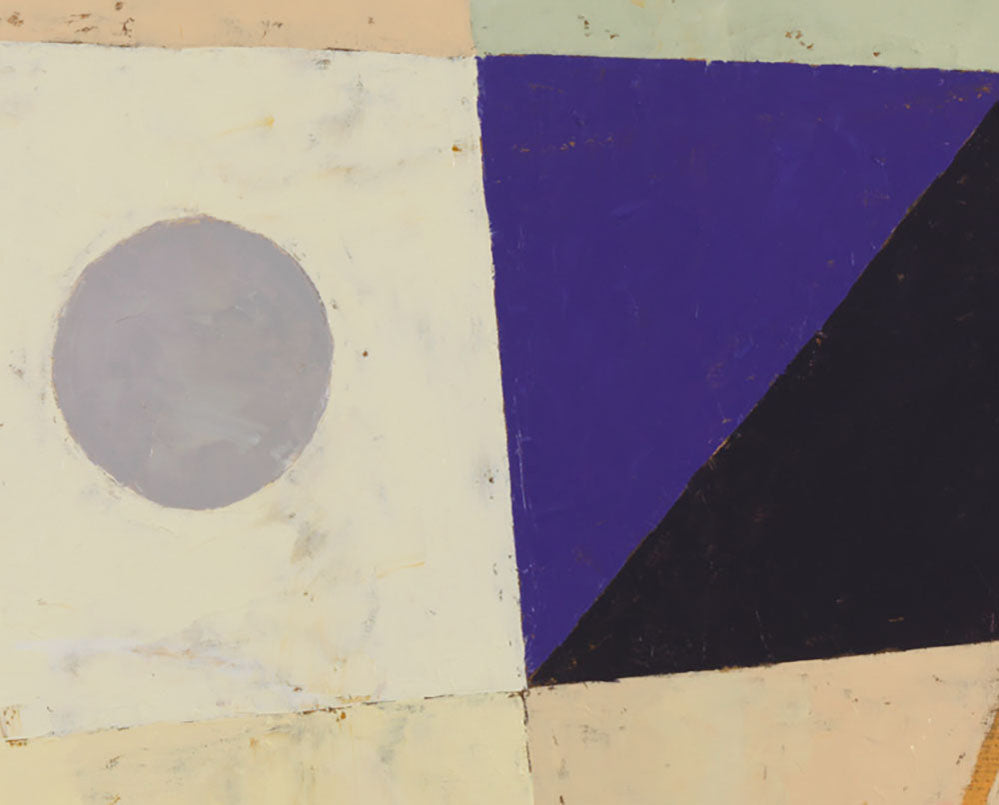 Linear Construct (Violet Triangle) - Jeremy Annear - Abstract Painting - Ideelart