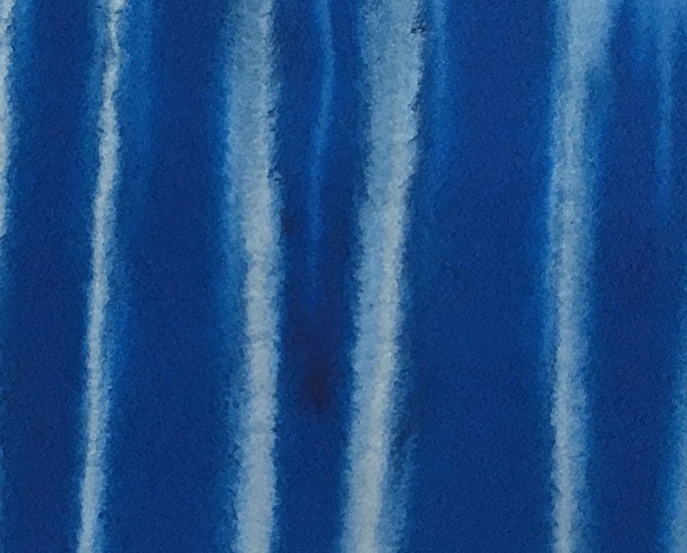 Perspective en bleu - Martin Reyna - Abstract Painting - Ideelart