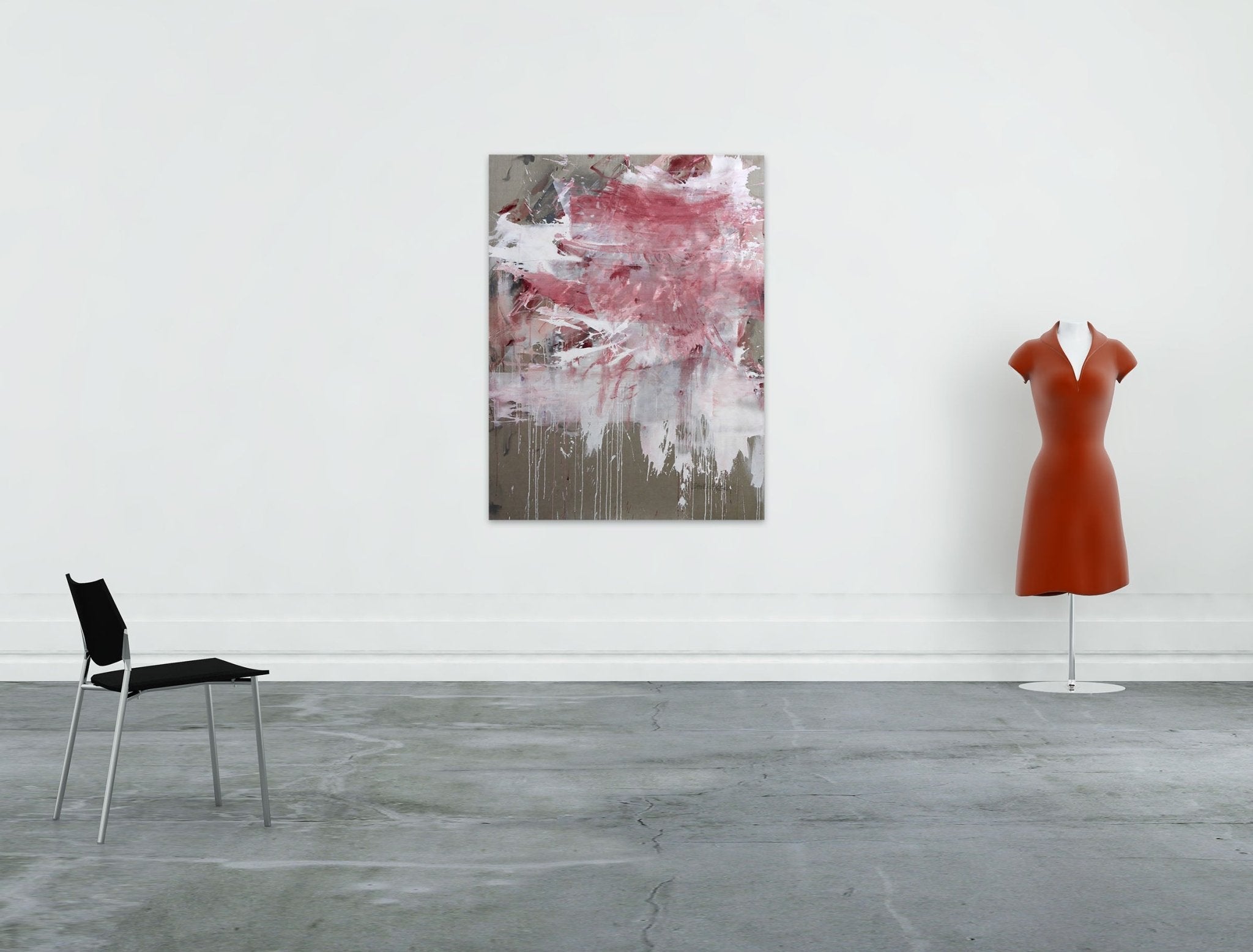 Pink Noise (Abstract Expressionism) - Daniela Schweinsberg - Abstract Painting - Ideelart