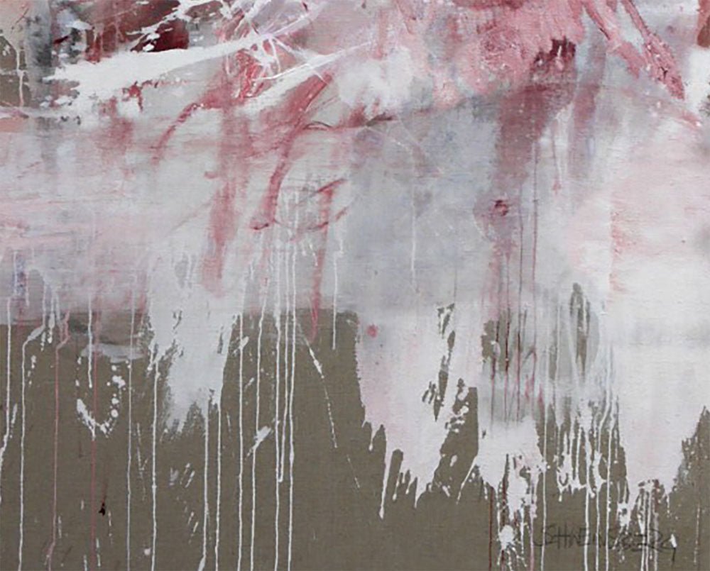 Pink Noise (Abstract Expressionism) - Daniela Schweinsberg - Abstract Painting - Ideelart