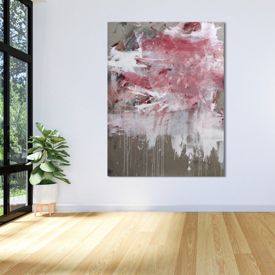 Pink Noise (Abstract Expressionism) - Daniela Schweinsberg - Abstract Painting - Ideelart