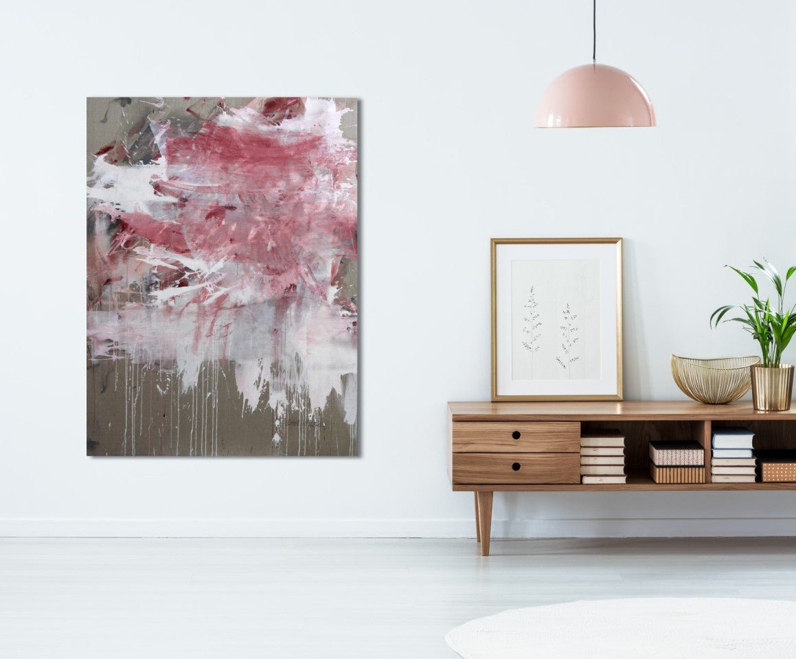 Pink Noise (Abstract Expressionism) - Daniela Schweinsberg - Abstract Painting - Ideelart