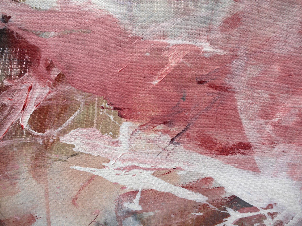 Pink Noise (Abstract Expressionism) - Daniela Schweinsberg - Abstract Painting - Ideelart