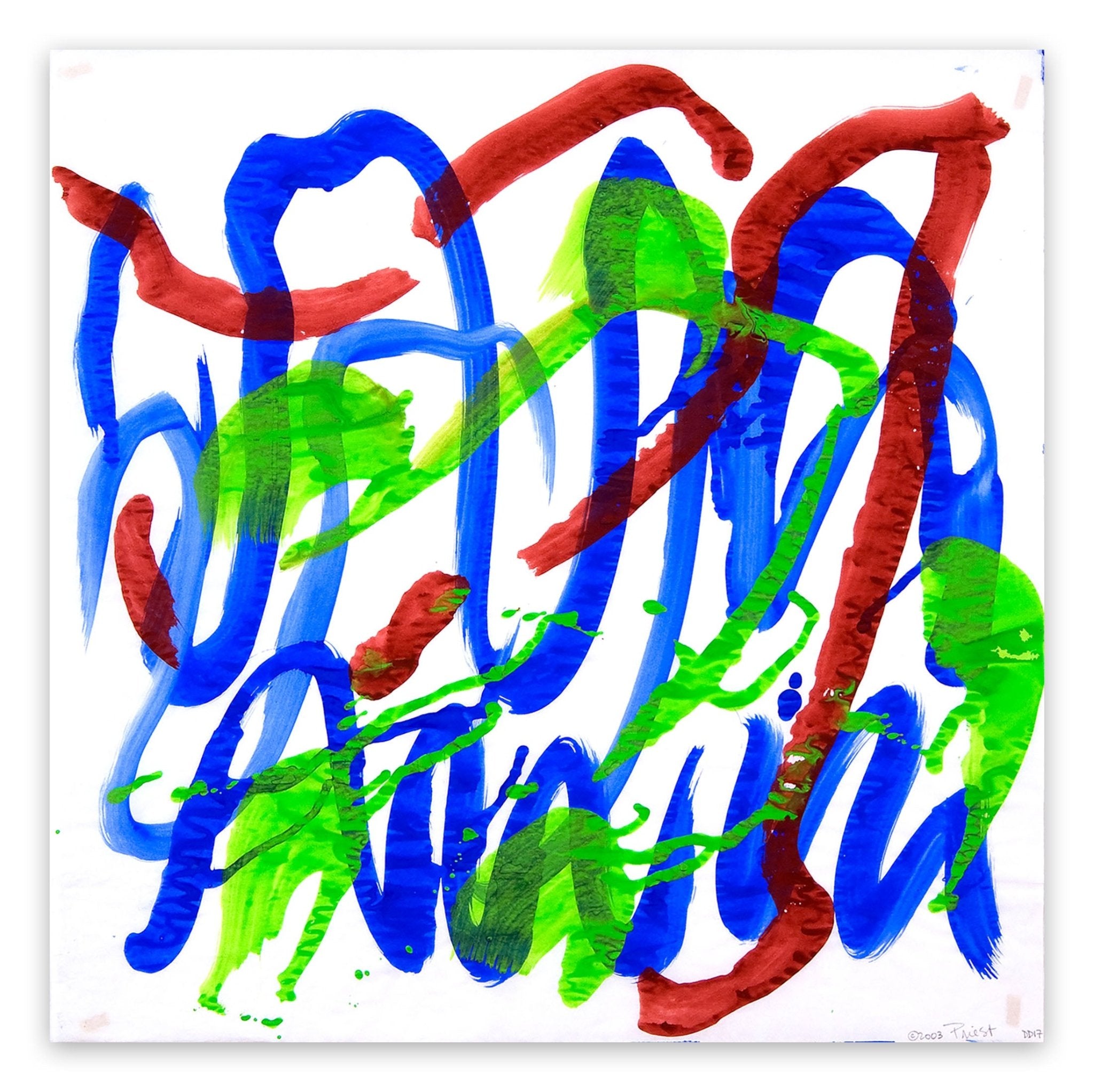 Dolphin Dance 17 - Ellen Priest - Abstract Painting - Ideelart