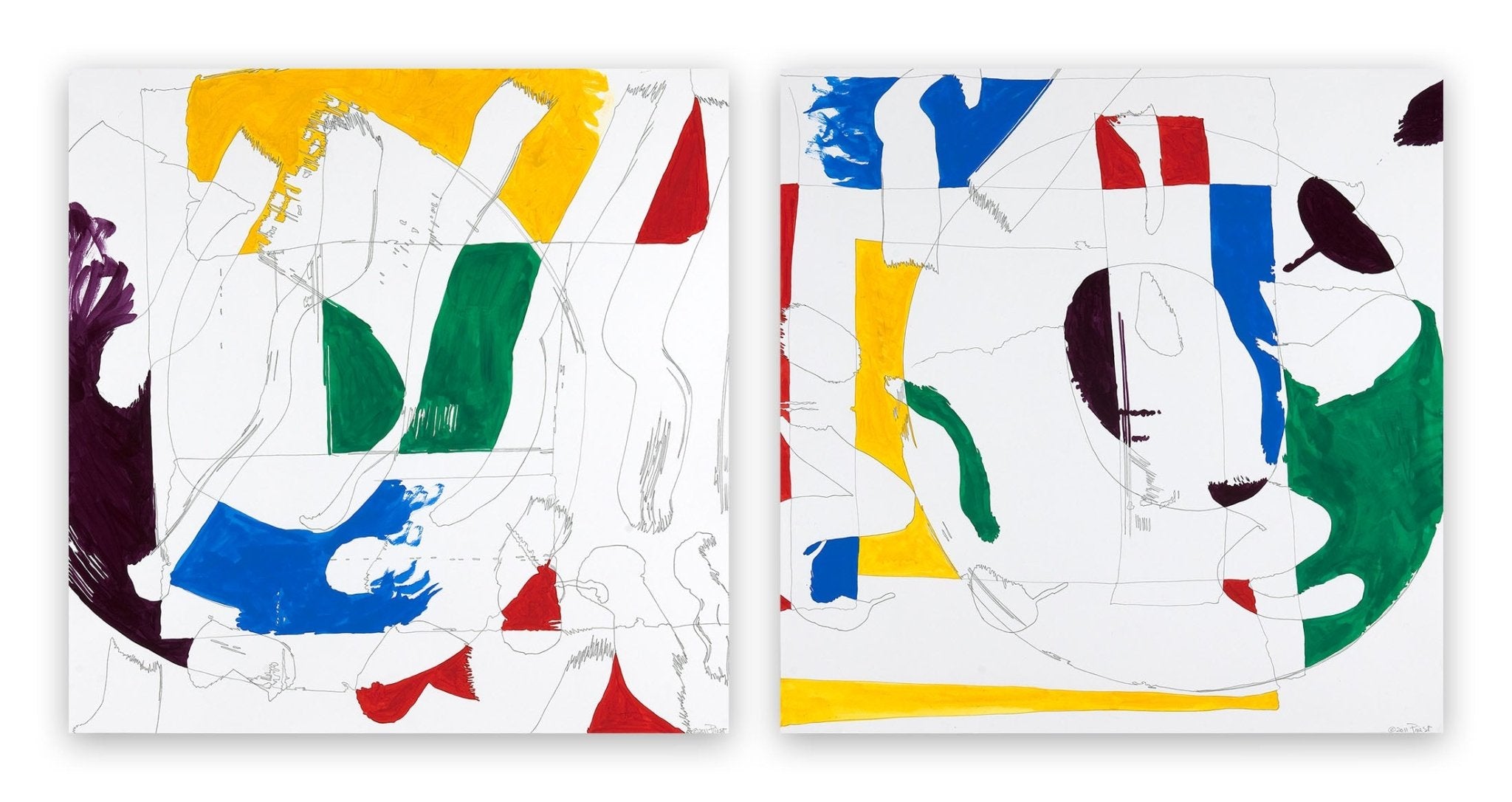 Jazz: Thinking Out Loud, Reaching for Song 13/14 - Ellen Priest - Abstract Painting - Ideelart