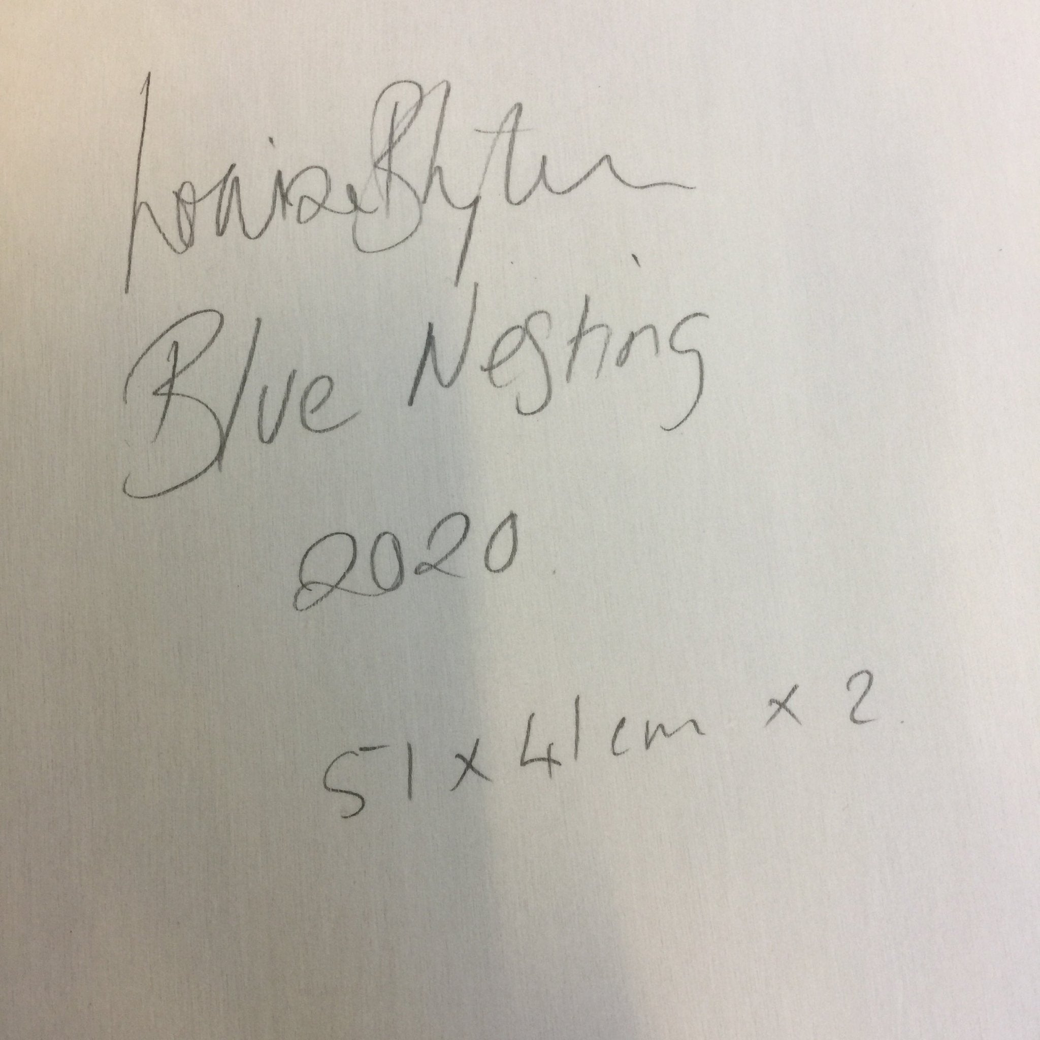 Blue Nesting - Louise Blyton - Abstract Painting - Ideelart