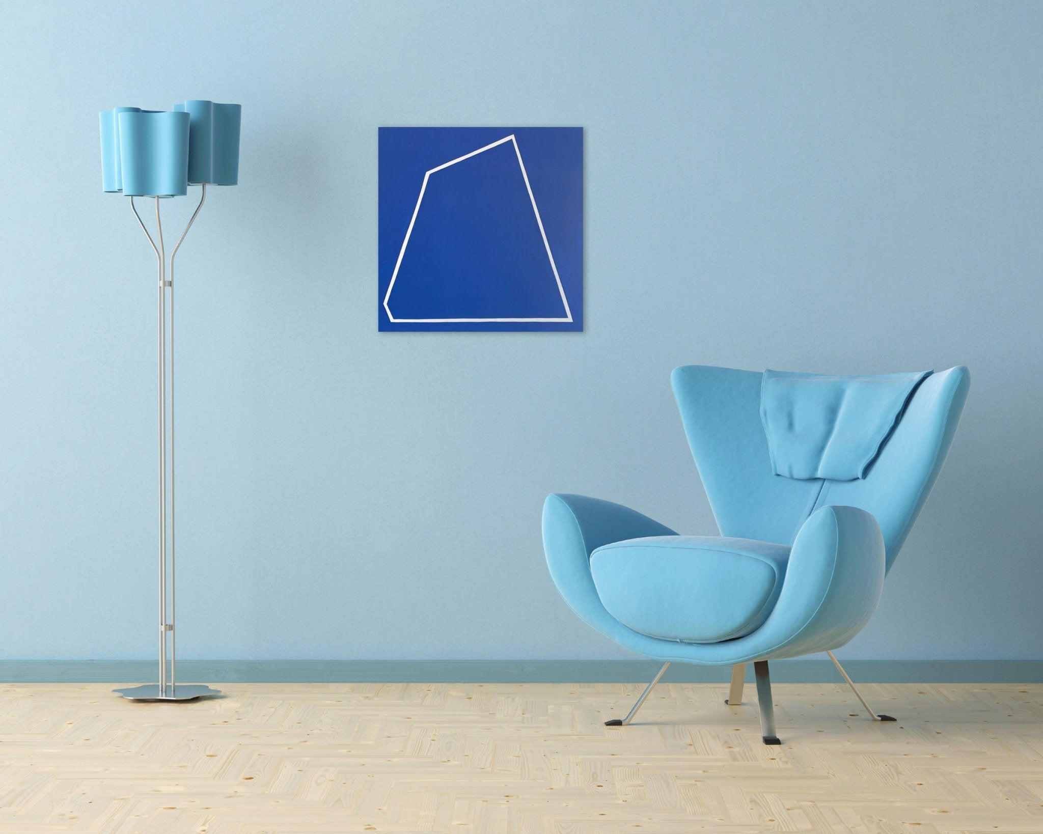 Untitled Blue 2009 - Ulla Pedersen - Abstract Painting - Ideelart