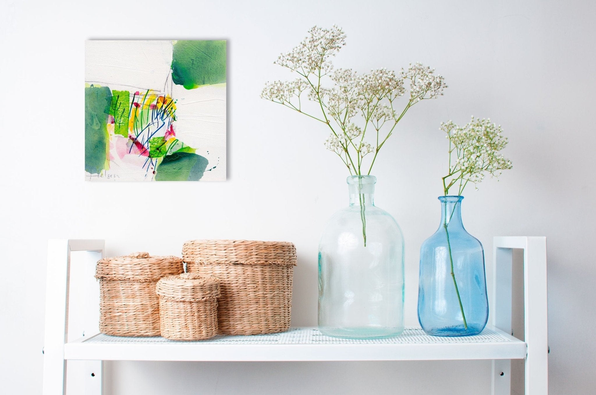 Little color gardening III - Greet Helsen - Abstract Painting - Ideelart